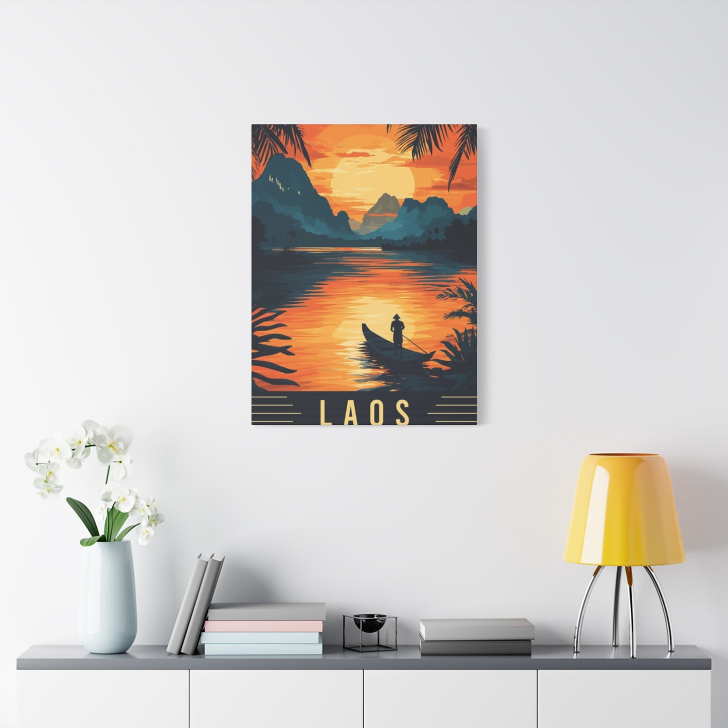 Laos Sunset Poster Wall Art & Canvas Prints