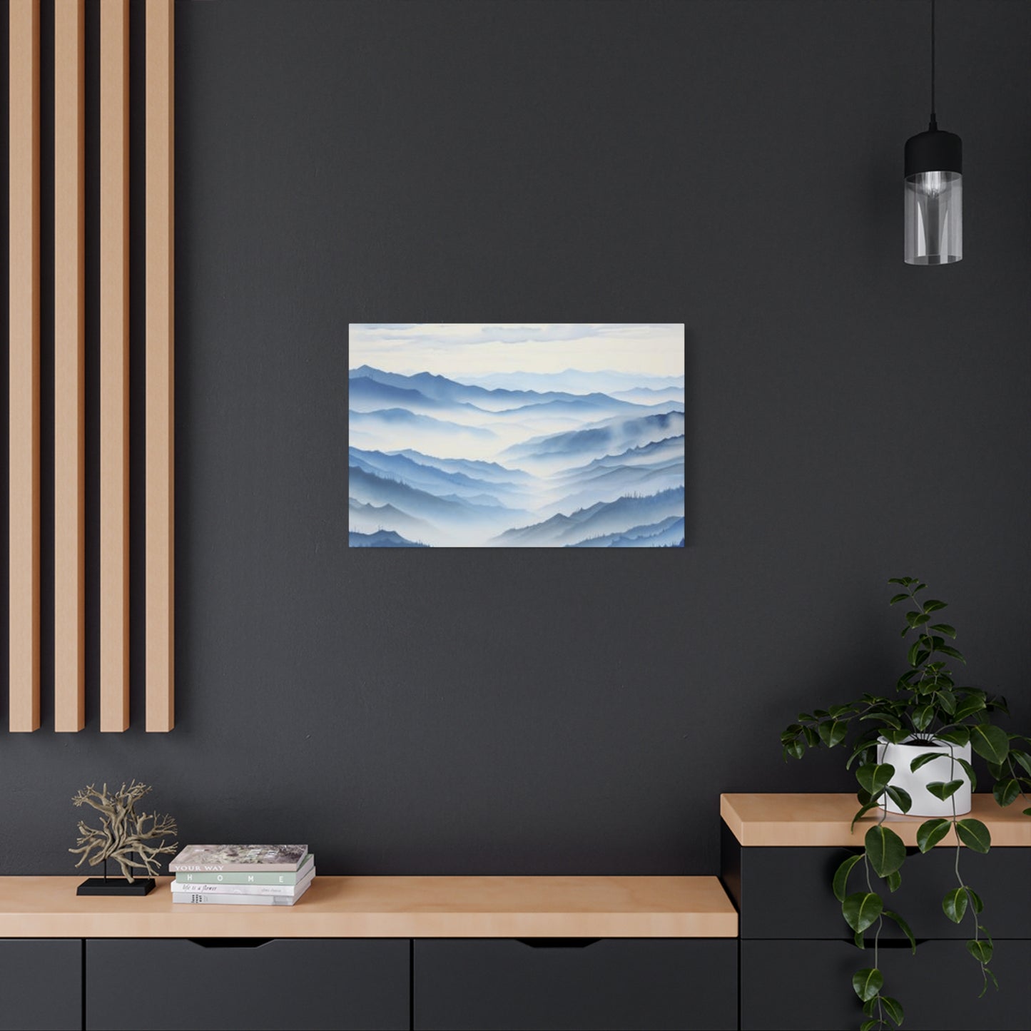 Blue Clouds and Ridge Painting Wall Art & Canvas Prints