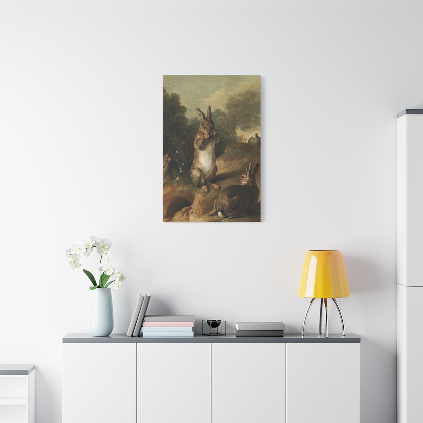 Rabbit In Wild Painting Wall Art & Canvas Prints