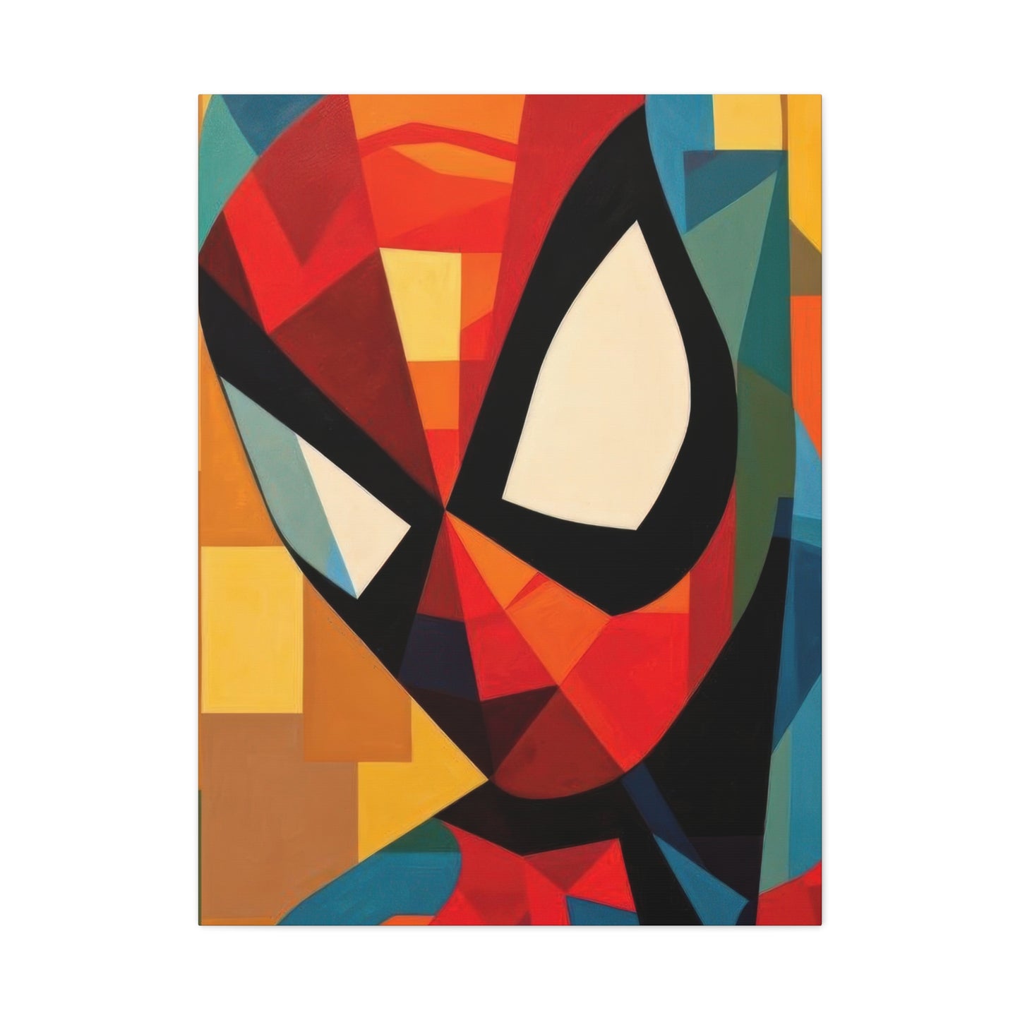 Spiderman Closeup Cubism Wall Art & Canvas Prints