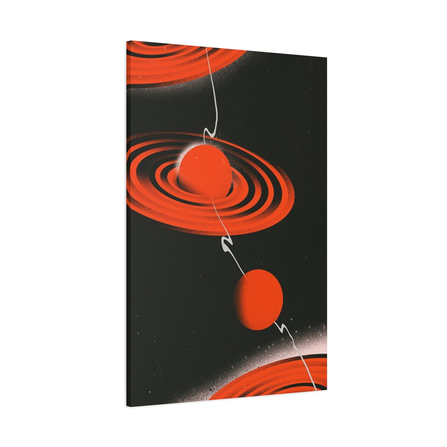 Red Saturn Planet Poster Wall Art & Canvas Prints