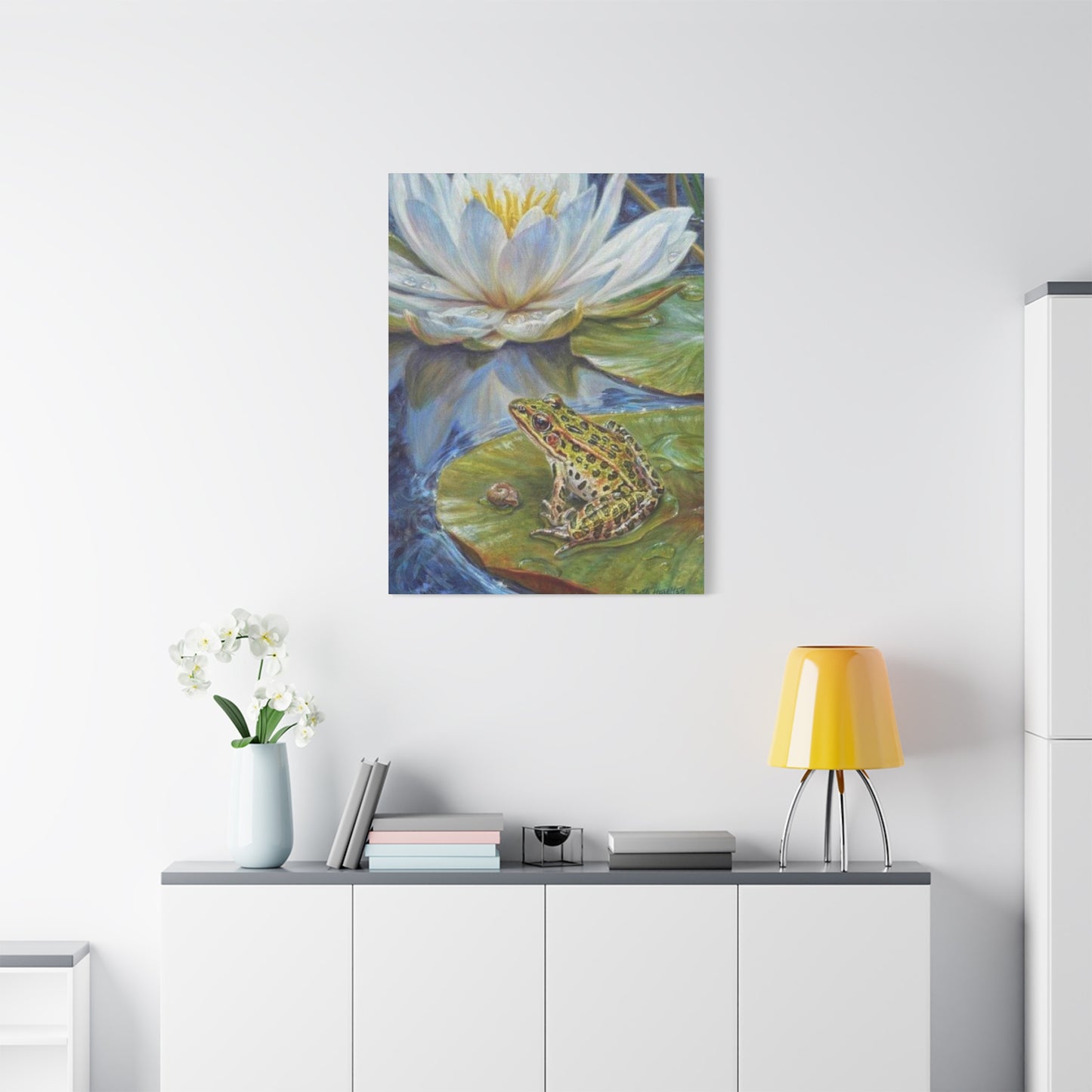 Frog in Pond Wall Art & Canvas Prints