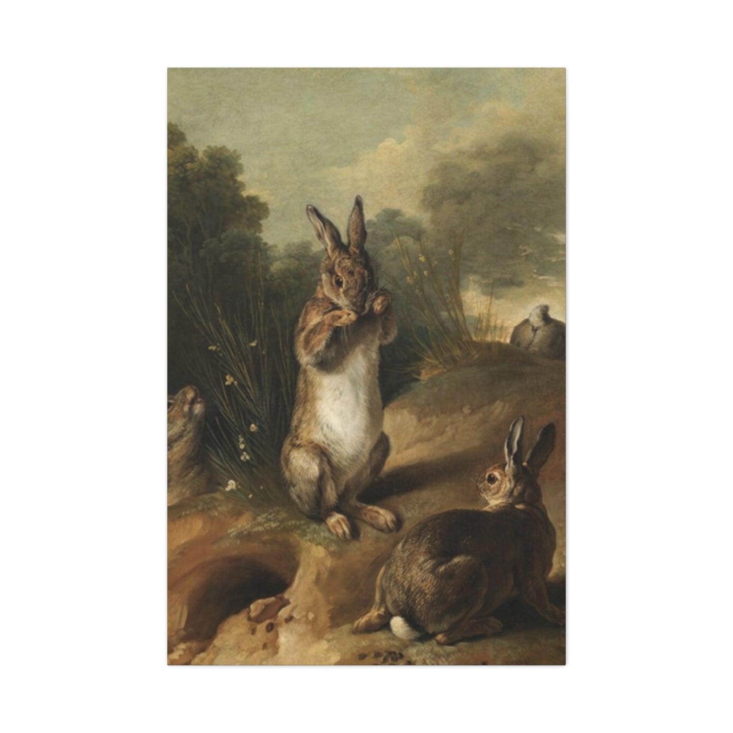 Rabbit In Wild Painting Wall Art & Canvas Prints