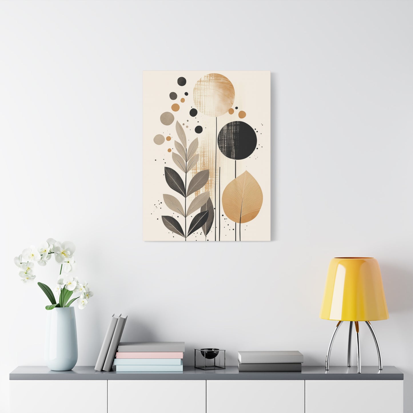 Plant With Black Circles Deco Wall Art & Canvas Prints