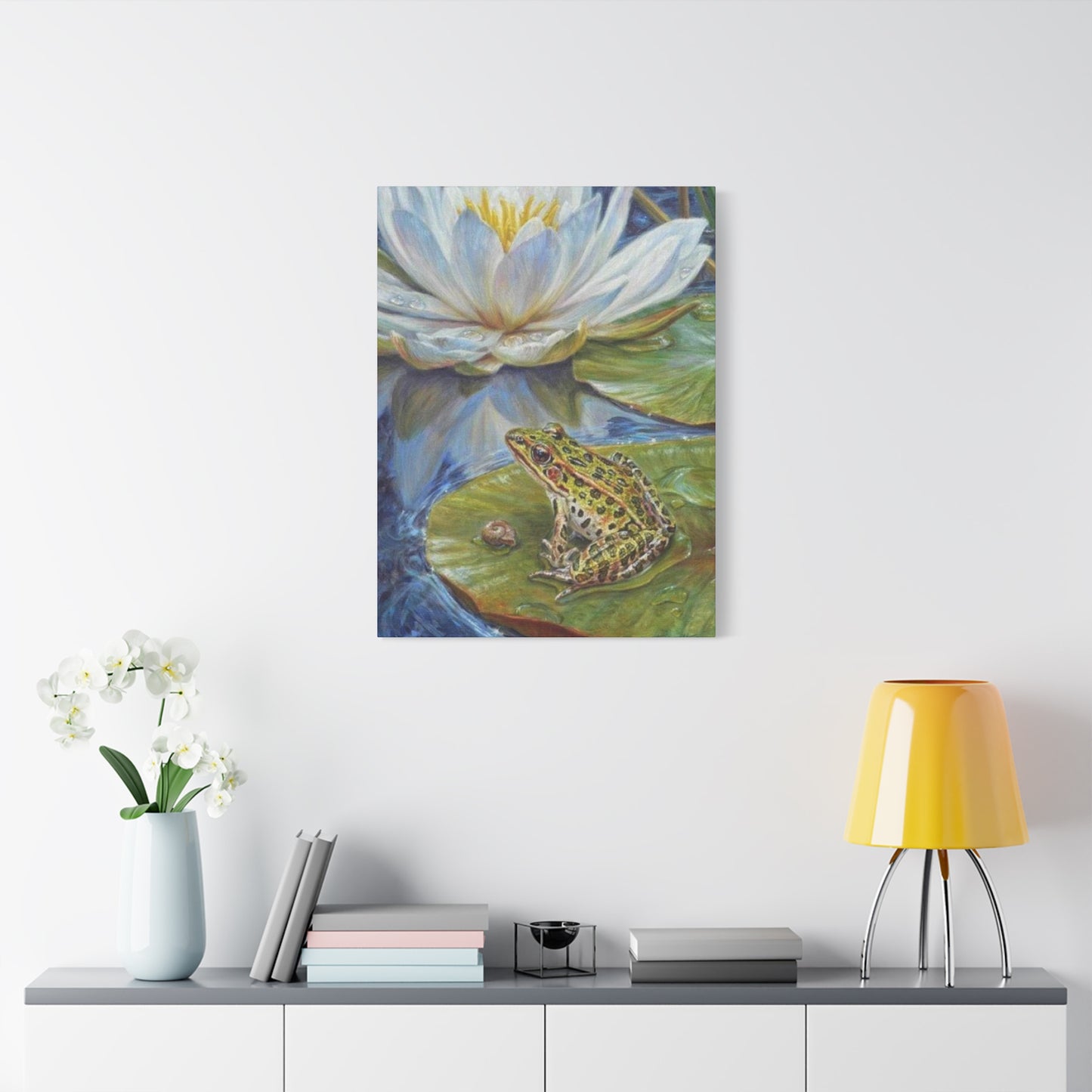 Frog in Pond Wall Art & Canvas Prints