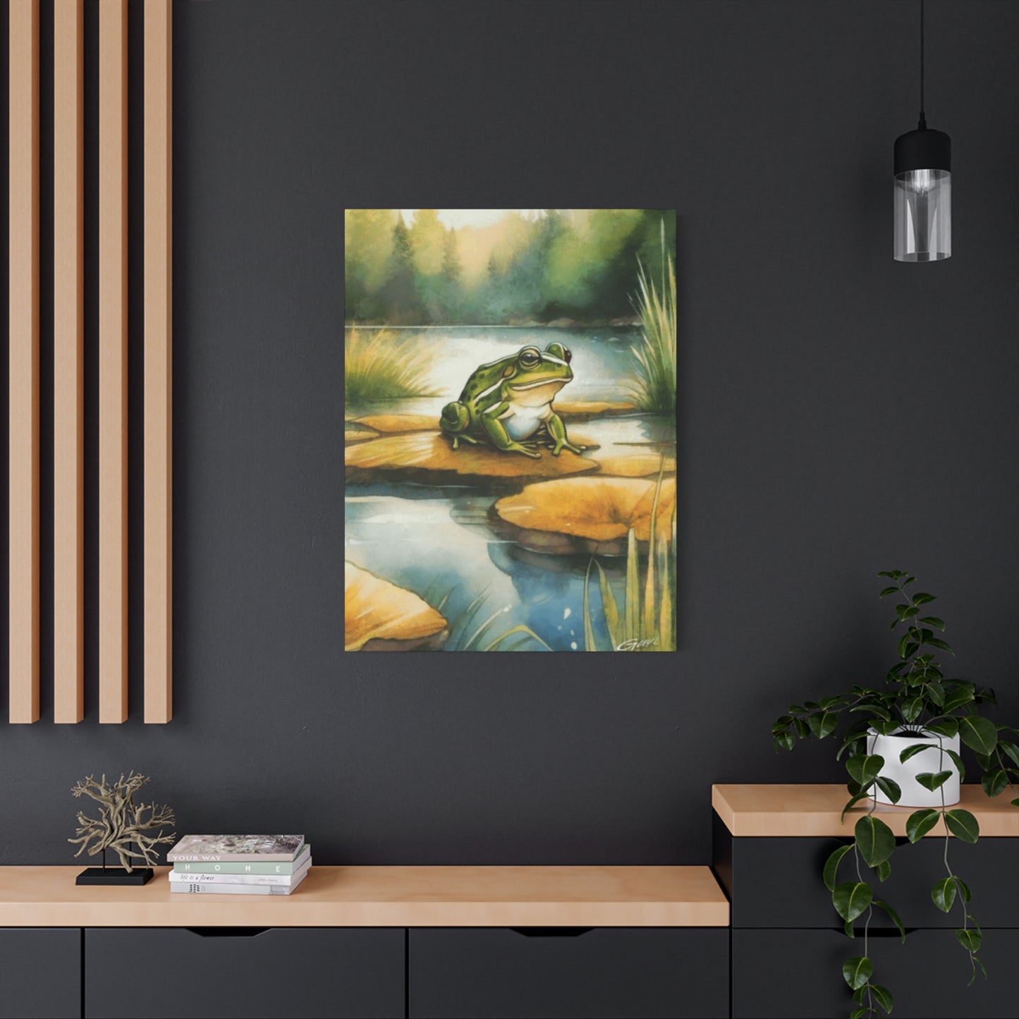 Frog By The Creeks Wall Art & Canvas Prints