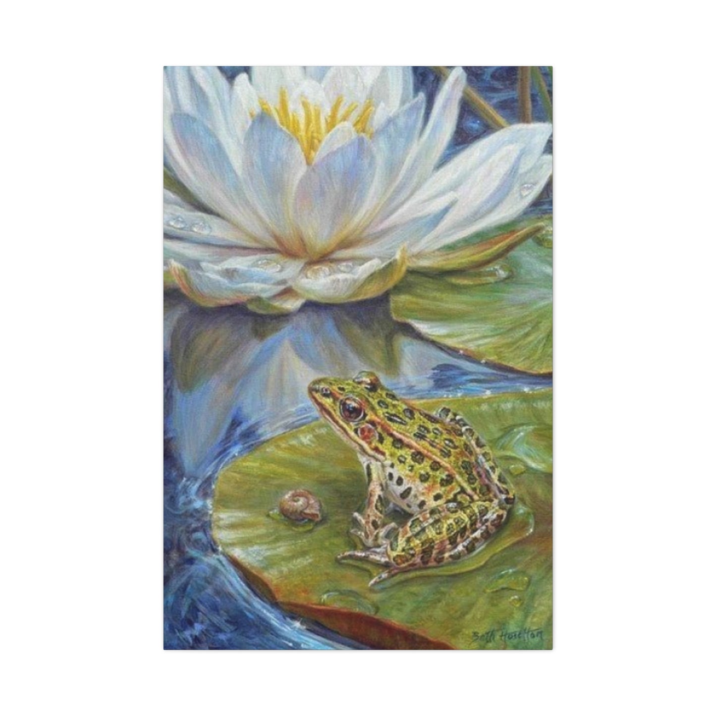 Frog in Pond Wall Art & Canvas Prints