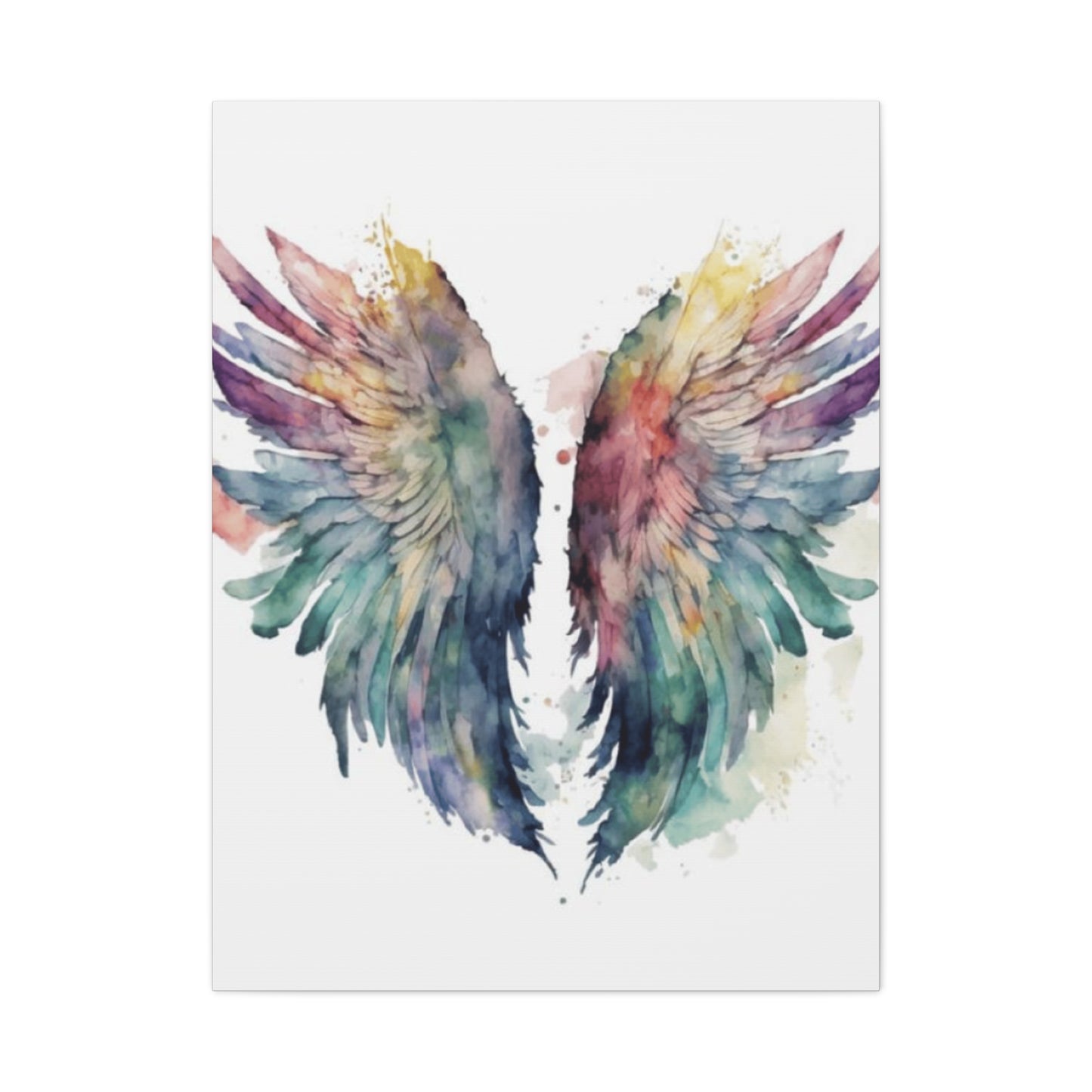 Colourful Paint Splash Angel Wings Wall Art & Canvas Prints