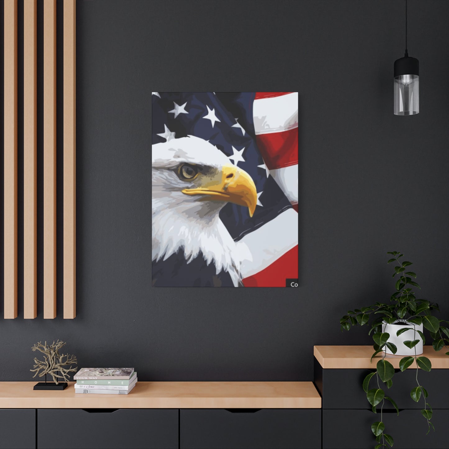 Eagle and American Flag Wall Art & Canvas Prints