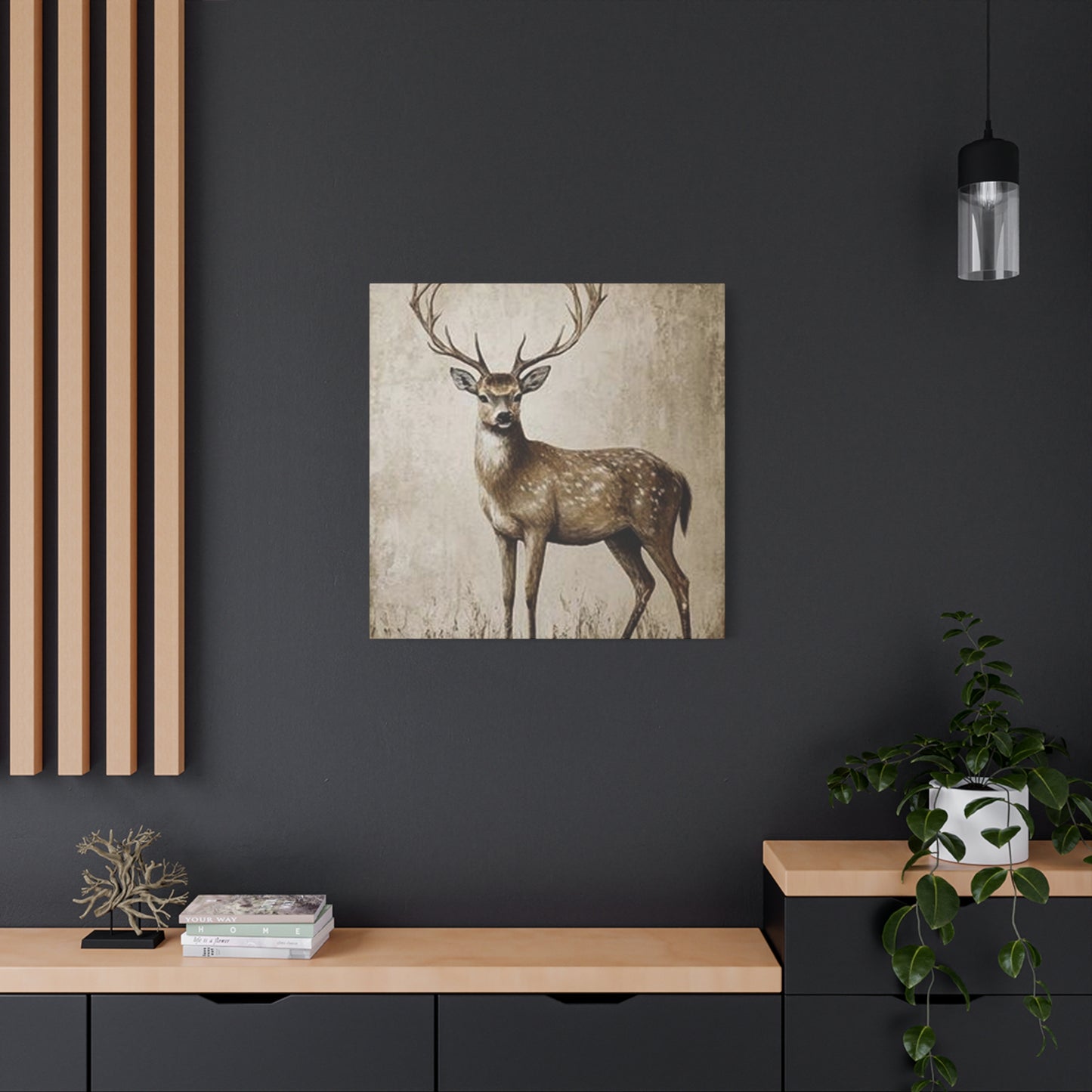 Baby Reindeer Painting Wall Art & Canvas Prints