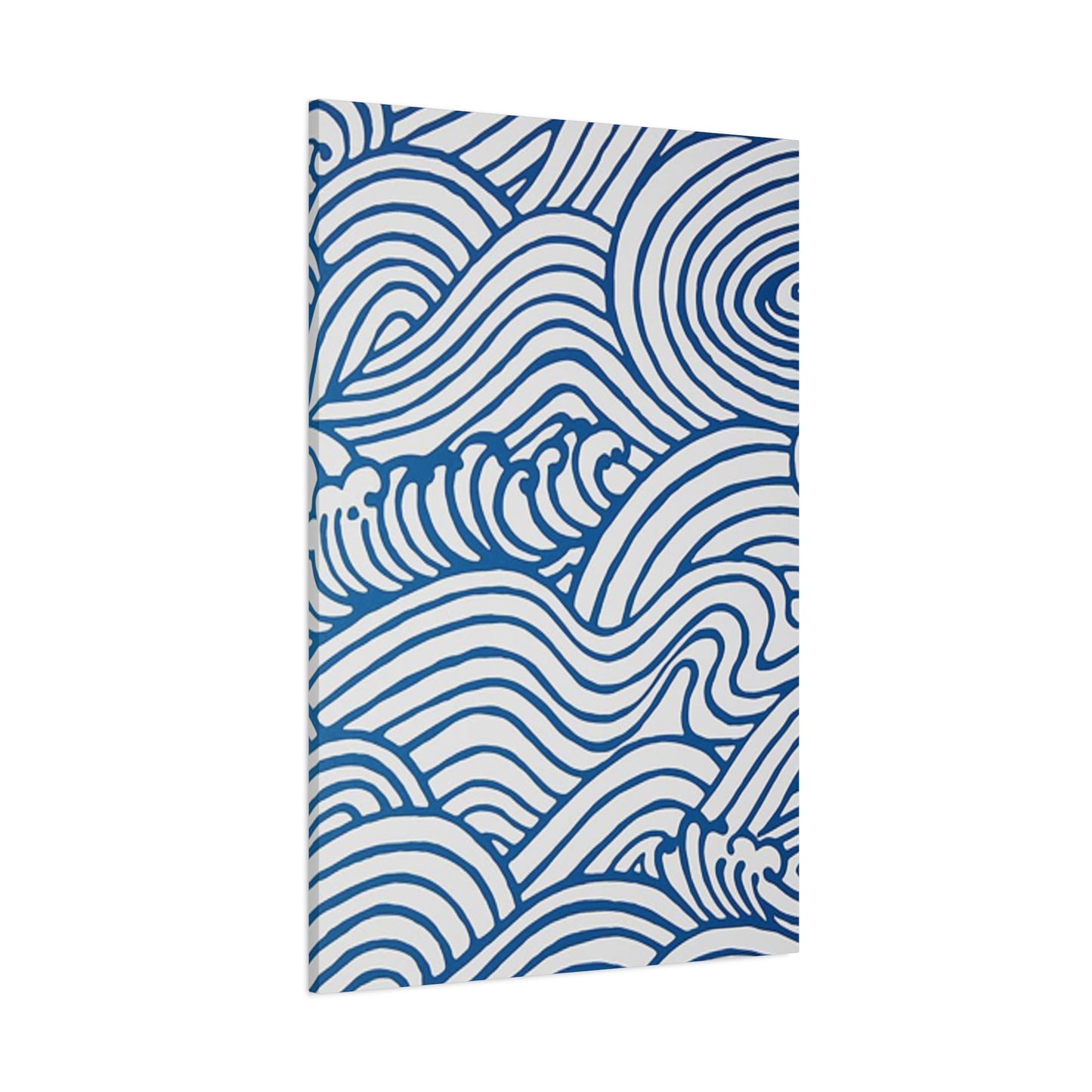 Blue Waves Drawing Wall Art & Canvas Prints