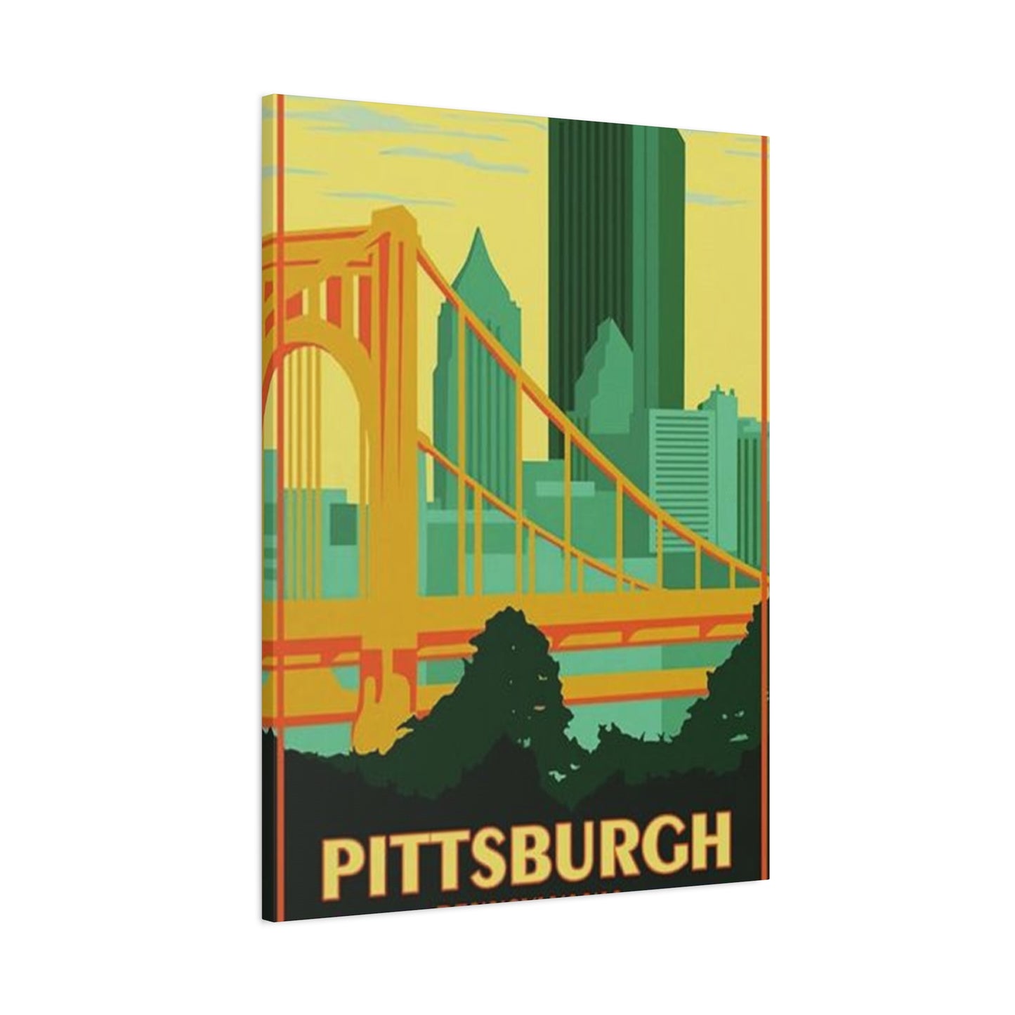 Steel Bridge Pittsburgh Poster Wall Art & Canvas Prints