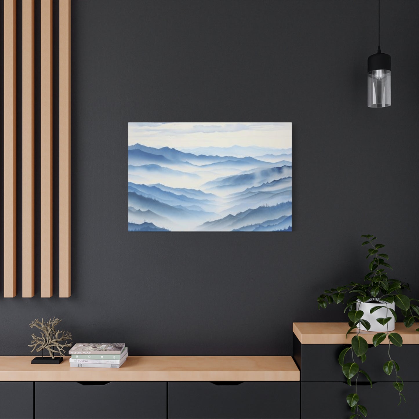 Blue Clouds and Ridge Painting Wall Art & Canvas Prints