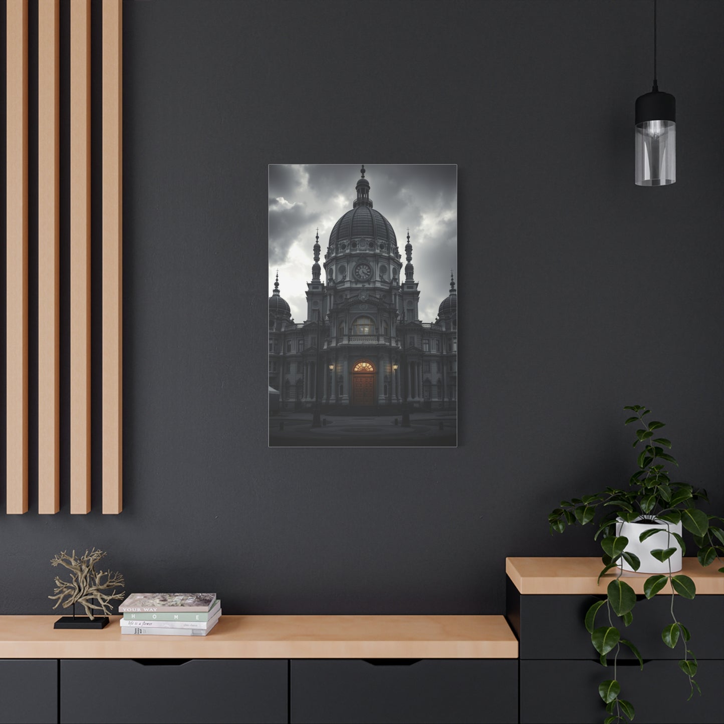 Vision Gray & White Art Art Wall Art & Canvas Print