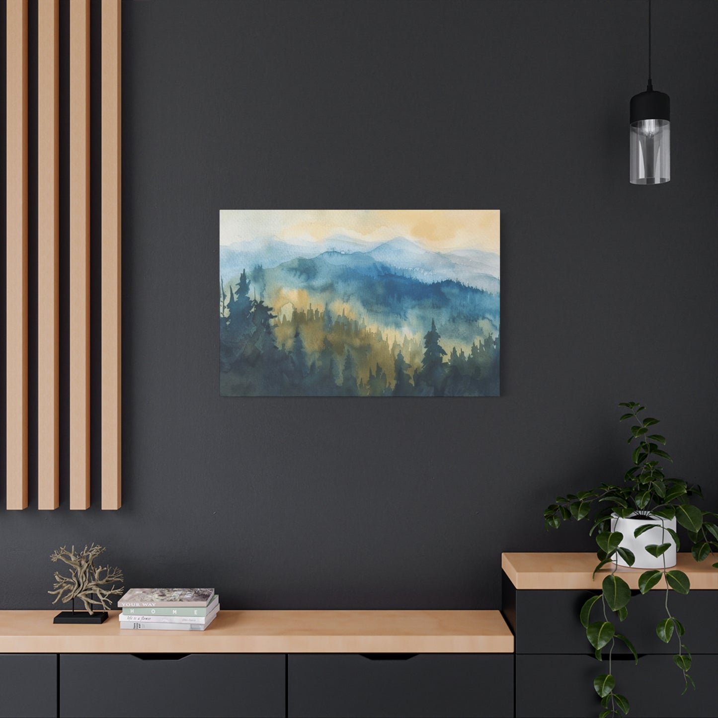 Blue Ridge Forest Water Painting Wall Art & Canvas Prints