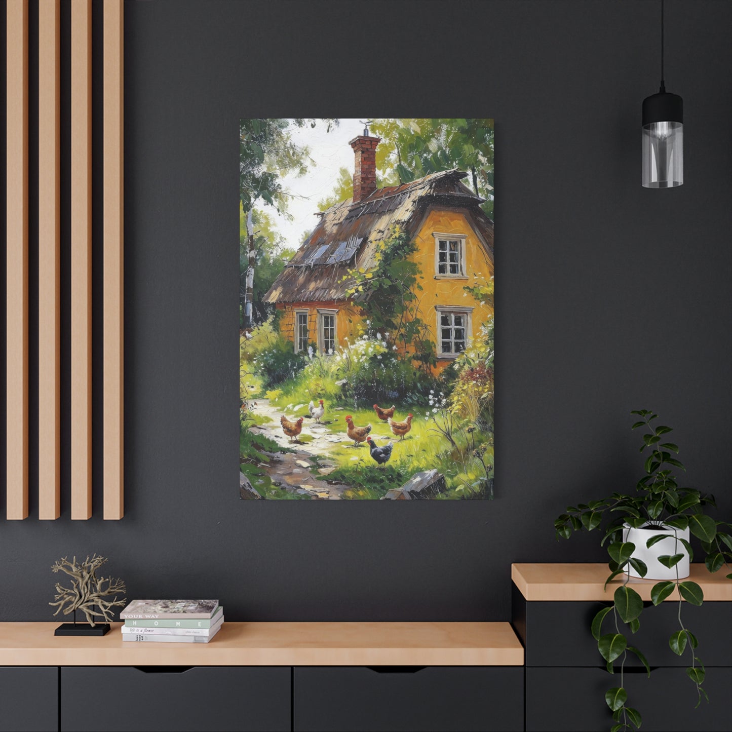 Hens Pecking Countryside Wall Art & Canvas Prints