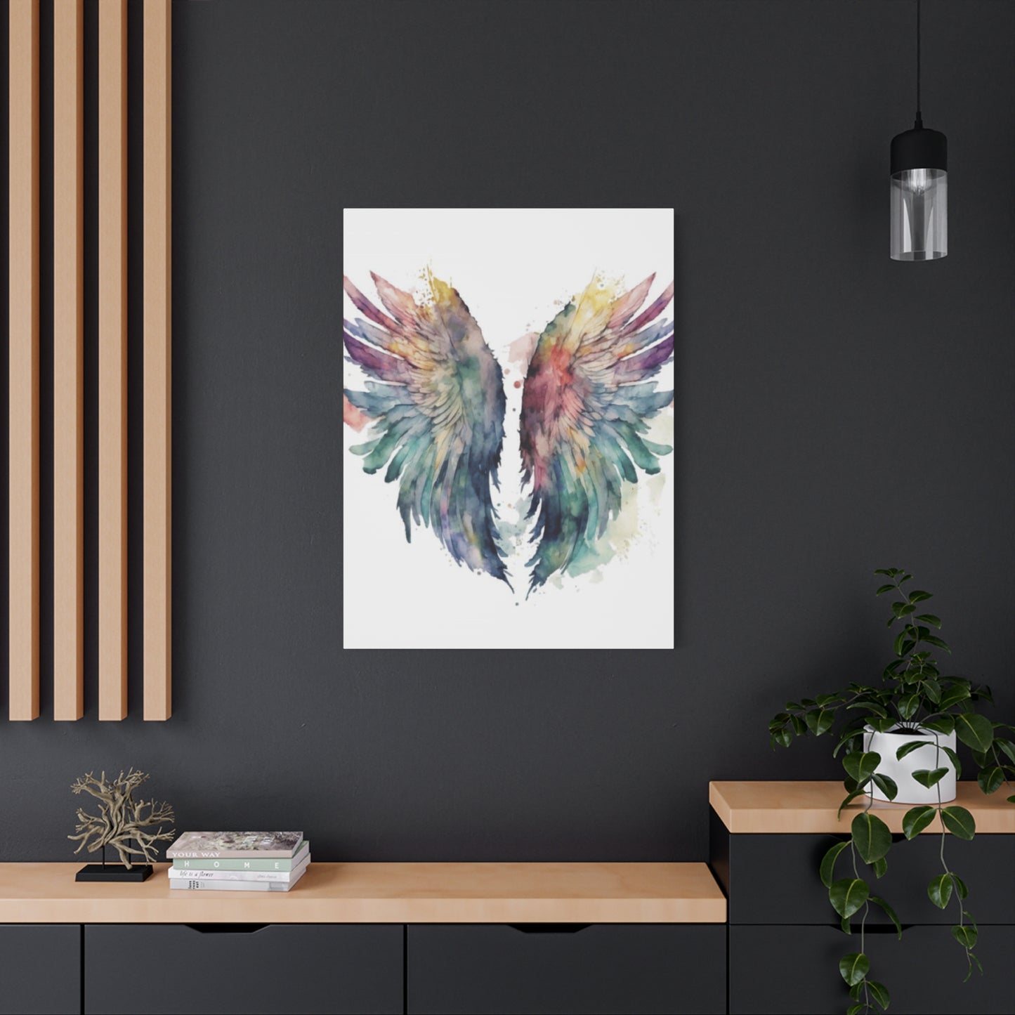 Colourful Paint Splash Angel Wings Wall Art & Canvas Prints