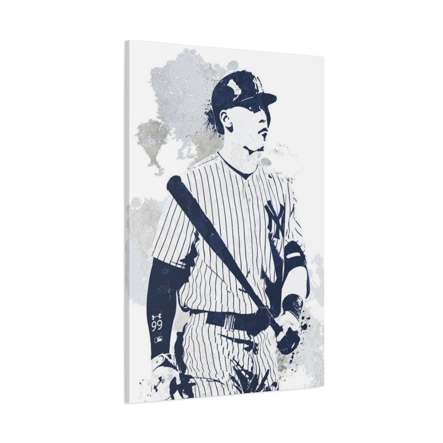 Blue Baseball Drawing Wall Art & Canvas Prints