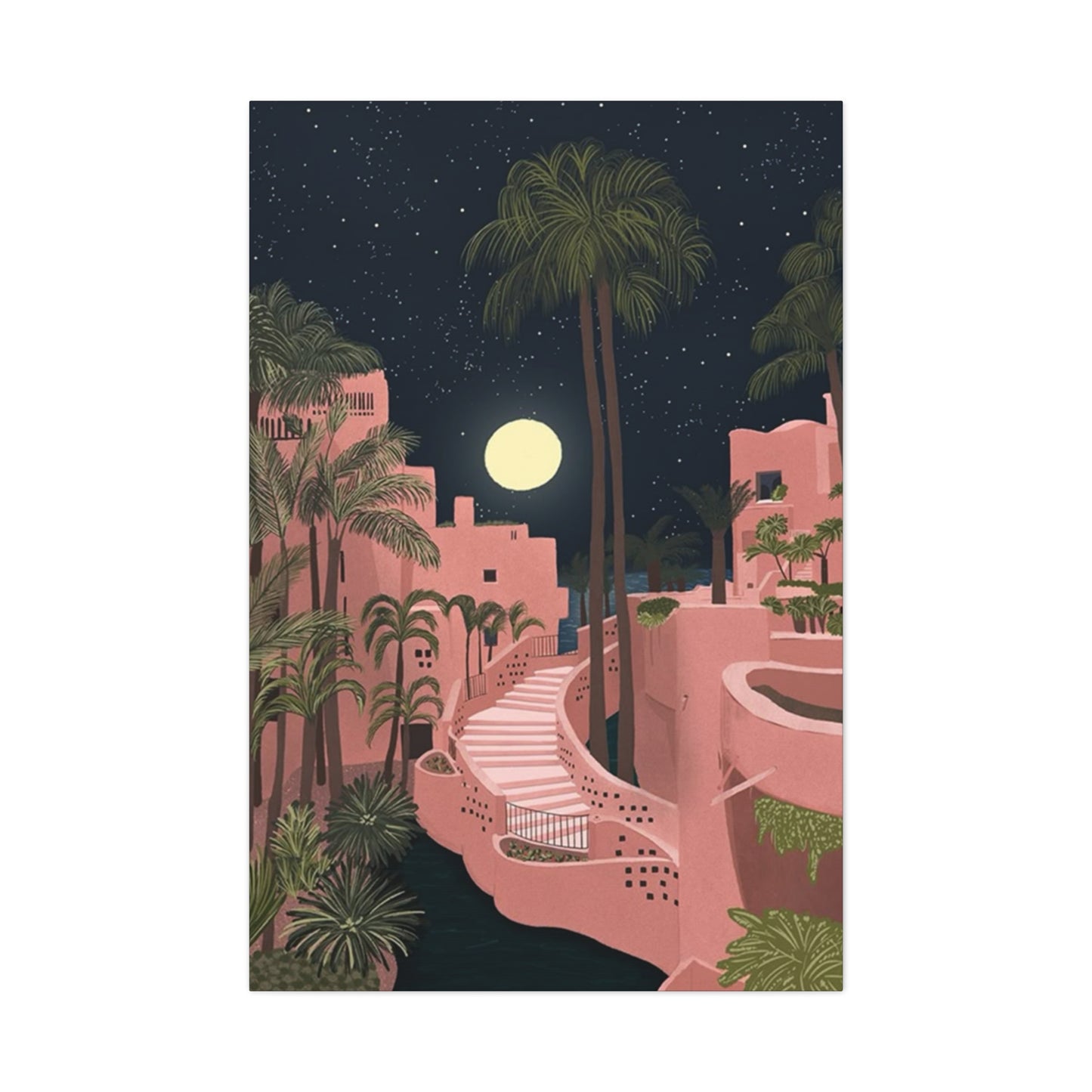 Pink Resort In Spain Wall Art & Canvas Prints