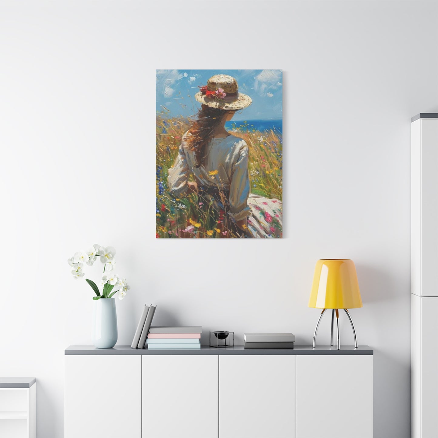 Woman by the Sea Wall Art & Canvas Prints