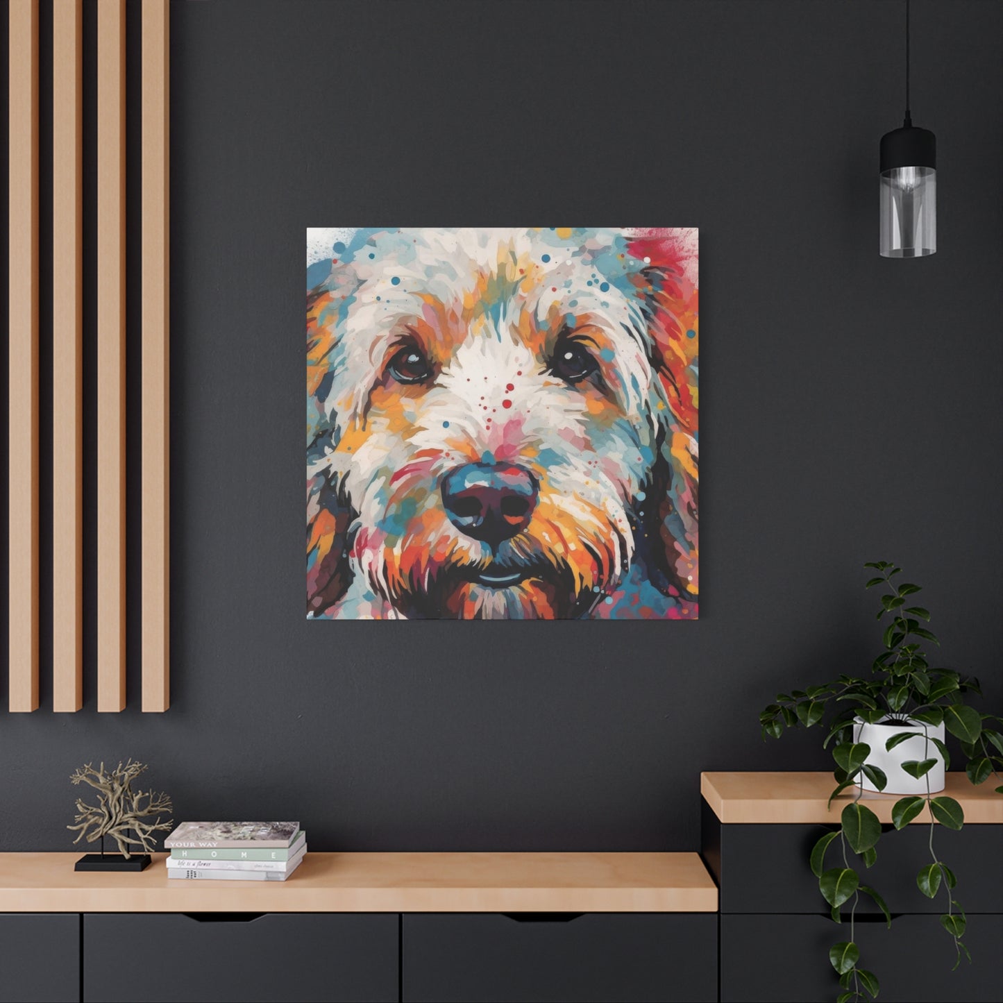 Labradoodle Colorful Wall Art & Canvas Prints
