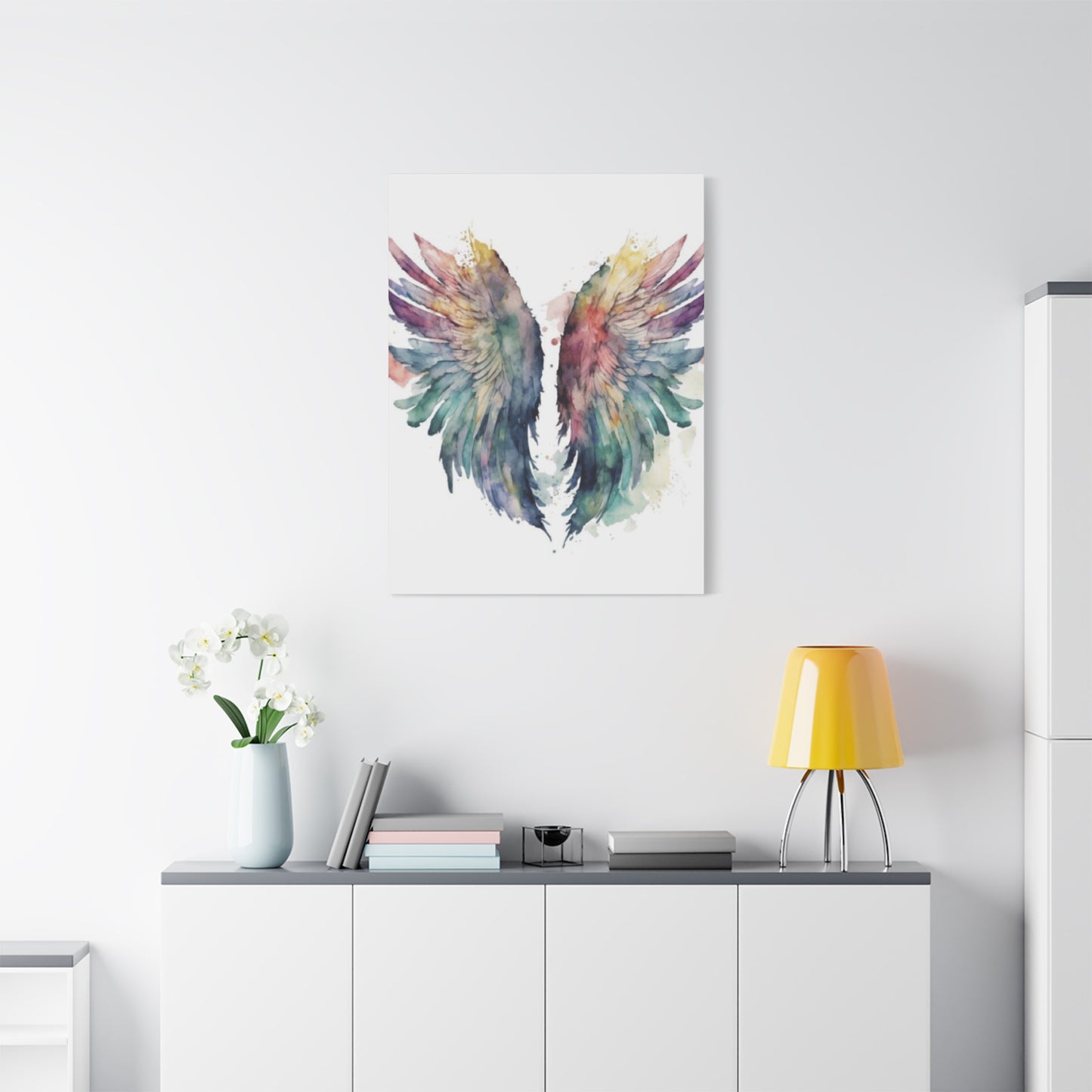 Colourful Paint Splash Angel Wings Wall Art & Canvas Prints