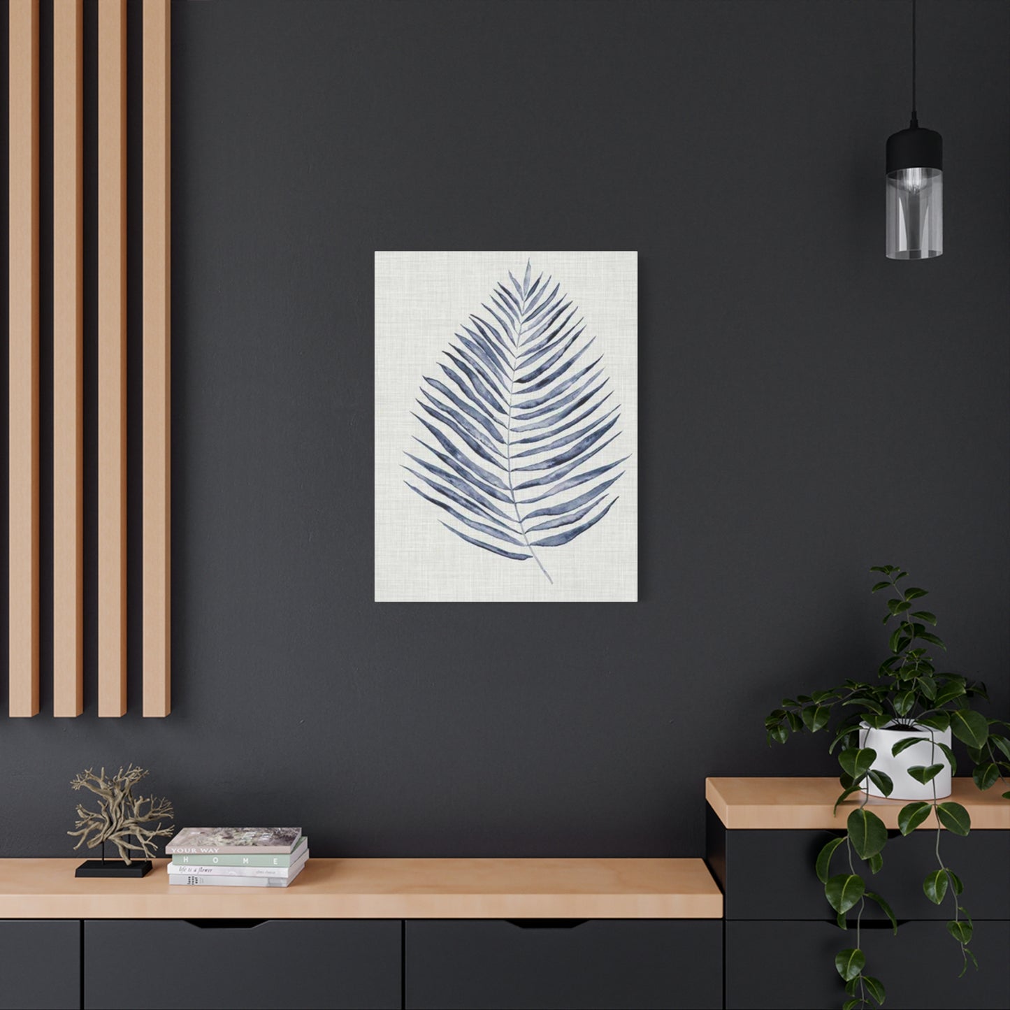 Blue Leaf Entryway Wall Art & Canvas Prints