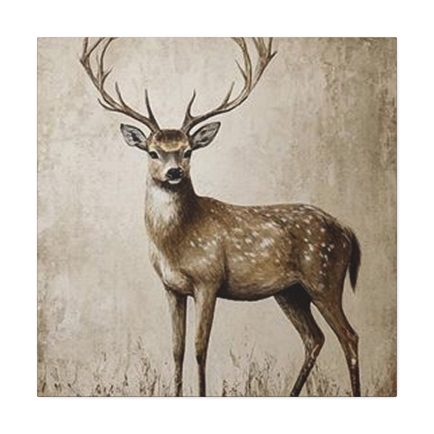 Baby Reindeer Painting Wall Art & Canvas Prints