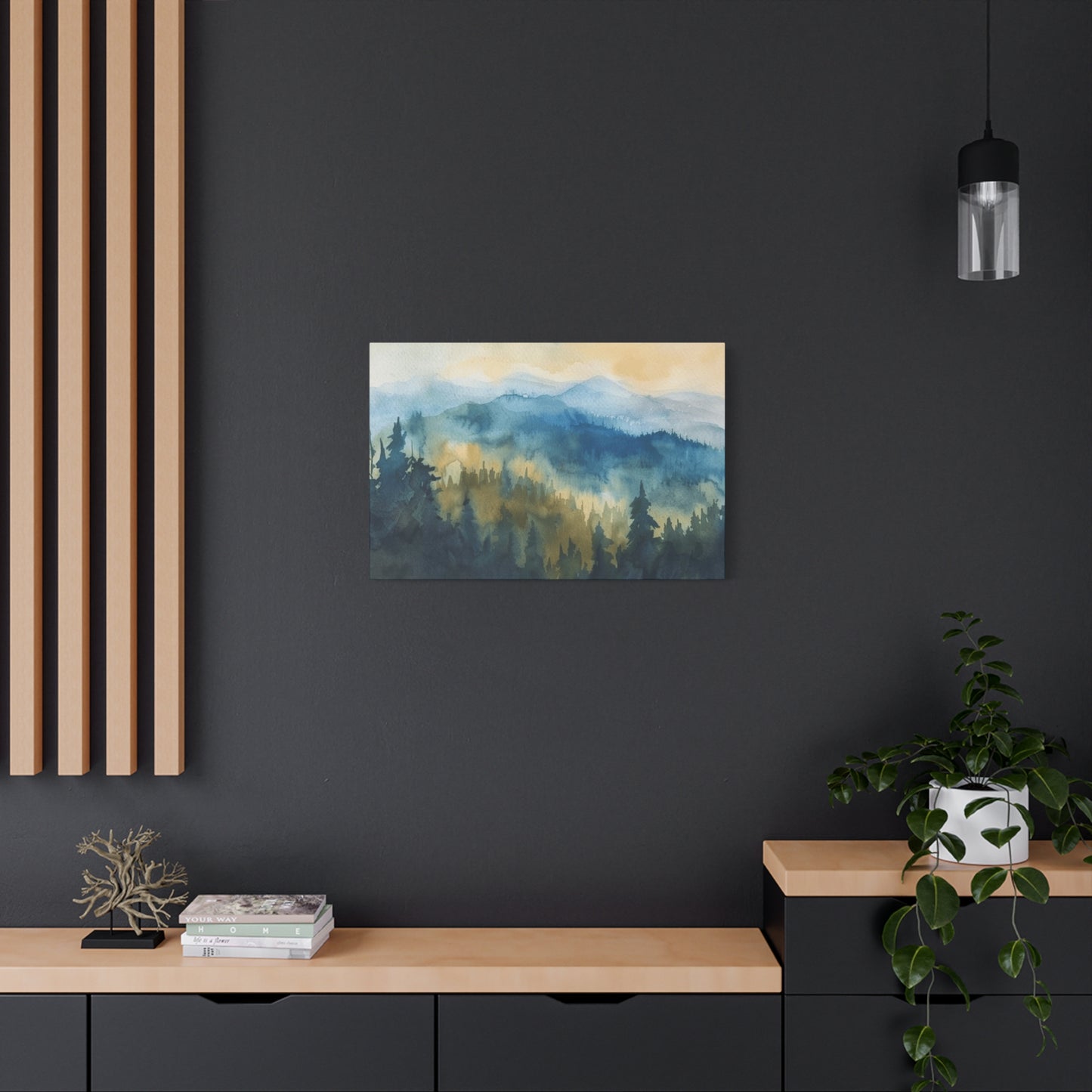 Blue Ridge Forest Water Painting Wall Art & Canvas Prints