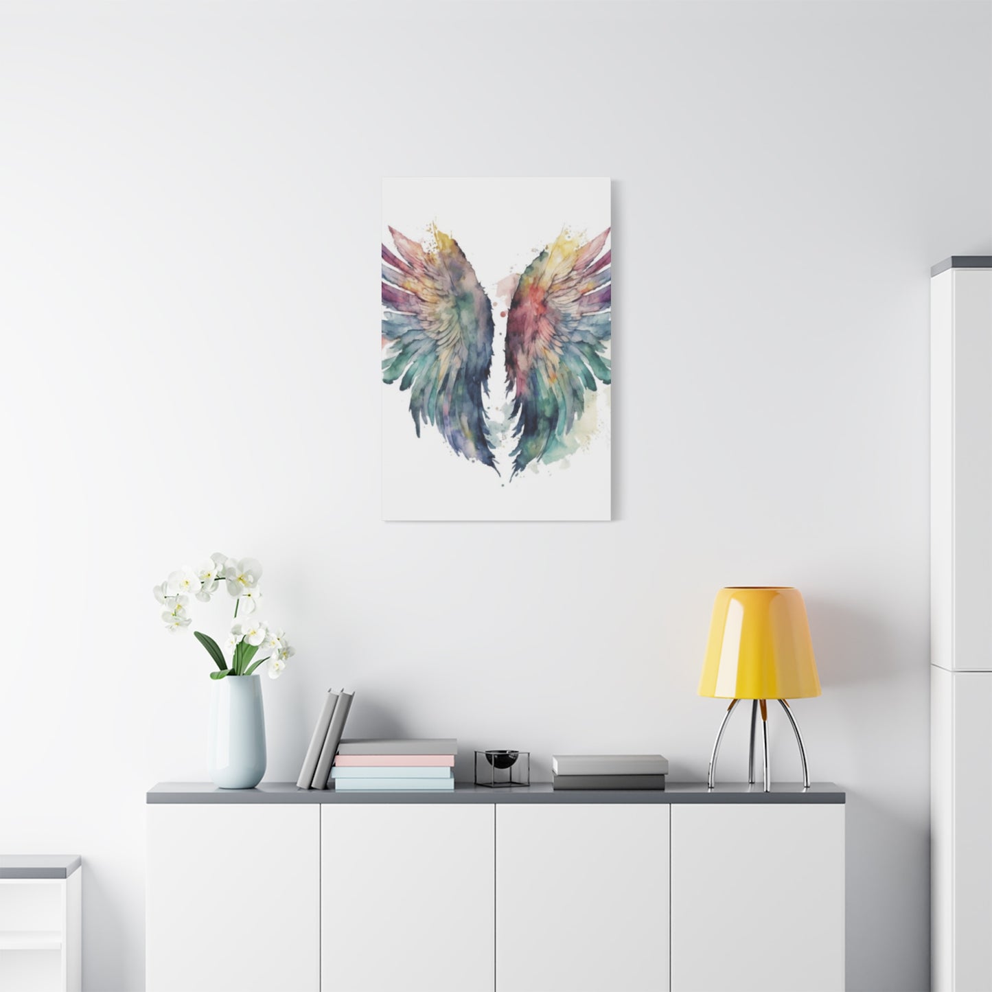 Colourful Paint Splash Angel Wings Wall Art & Canvas Prints