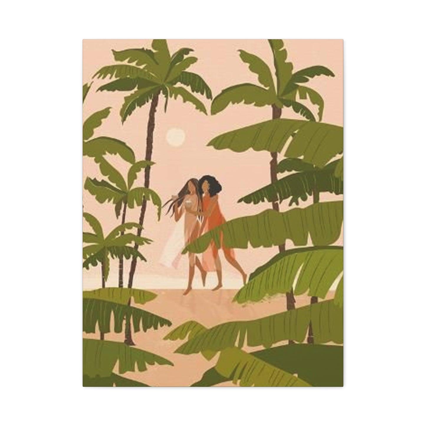 Women Enjoying On Beach Wall Art & Canvas Prints