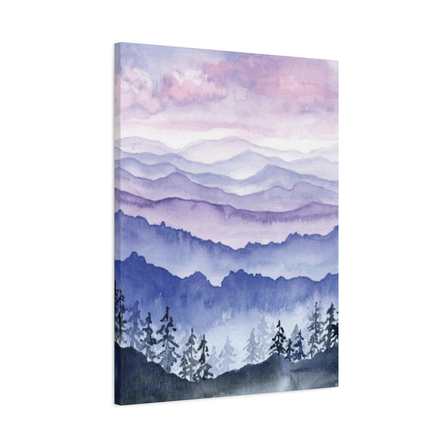Blue and Purple Mountain Ridges Wall Art & Canvas Prints