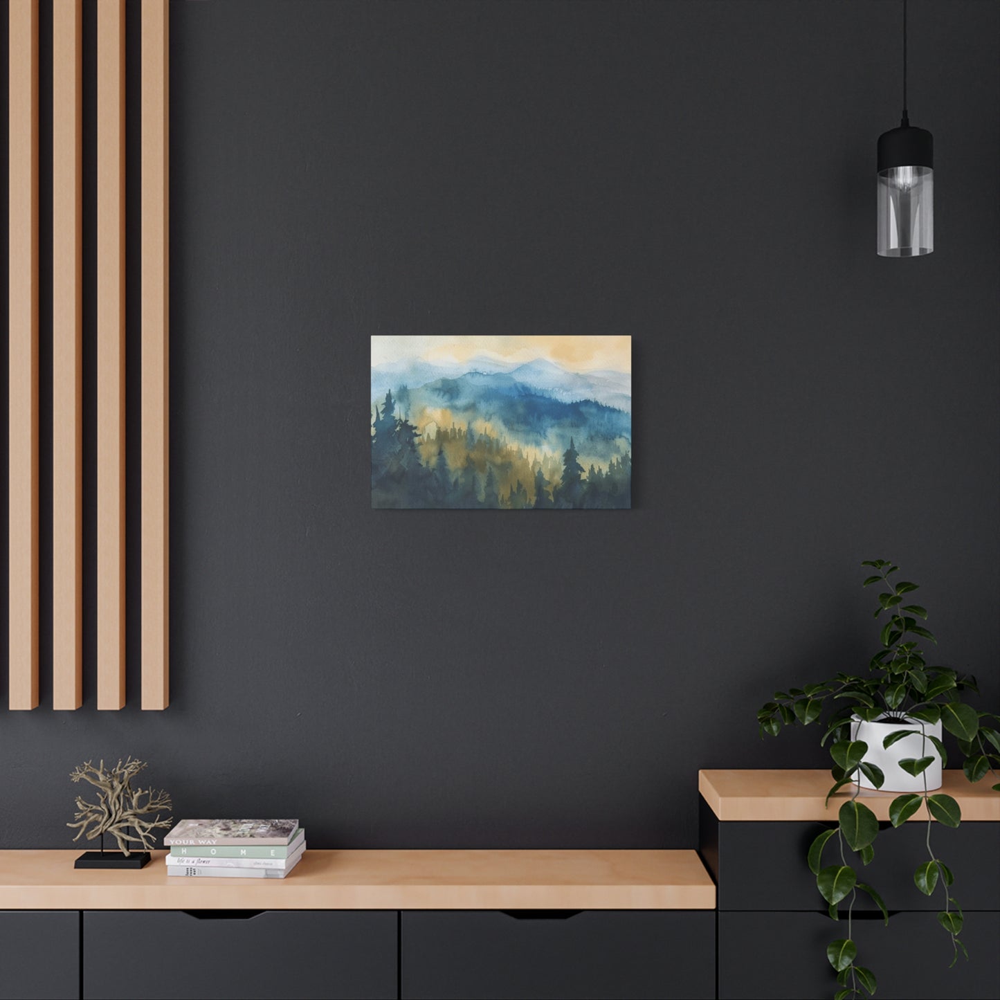Blue Ridge Forest Water Painting Wall Art & Canvas Prints