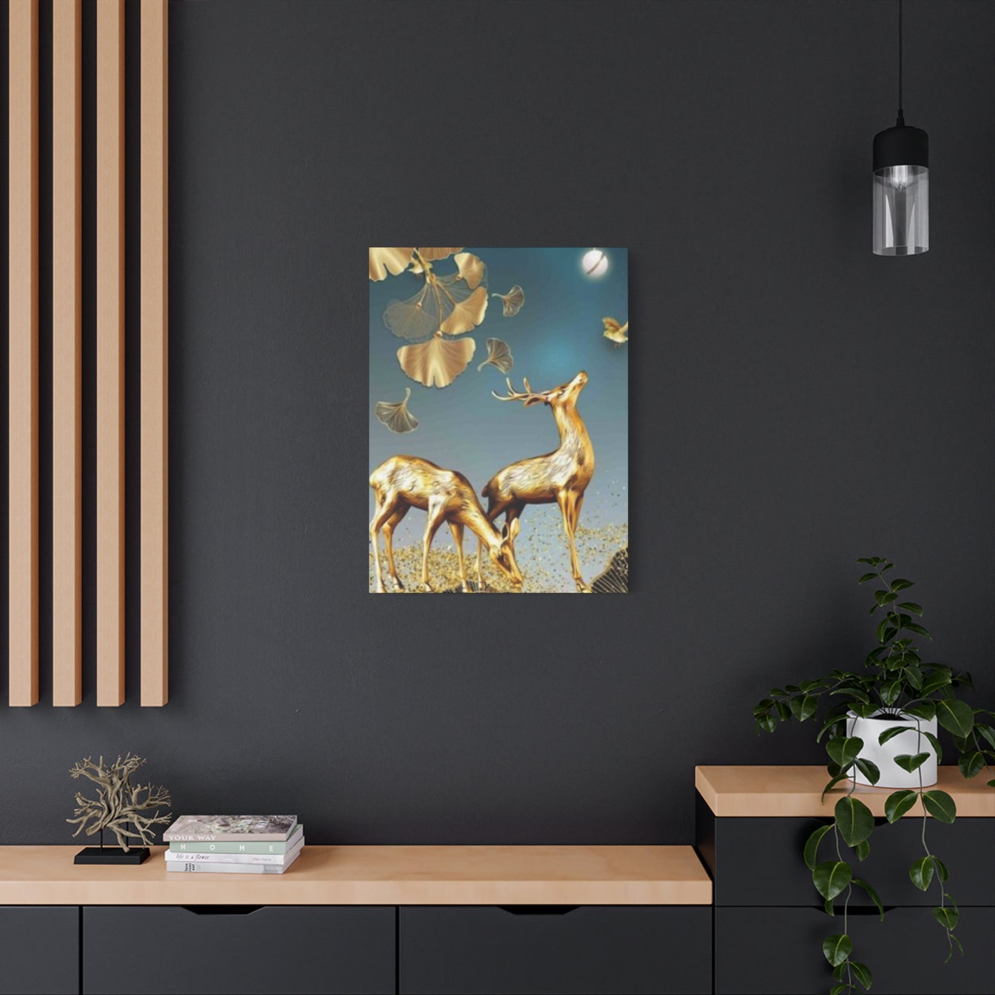 Golden Deer Wall Art & Canvas Prints