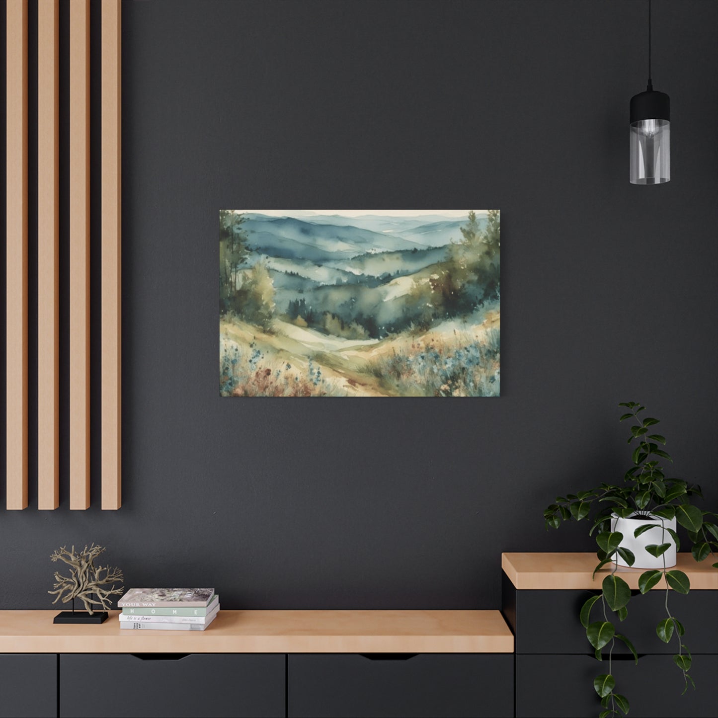 Green Forest Near Blue Ridge Painting Wall Art & Canvas Prints
