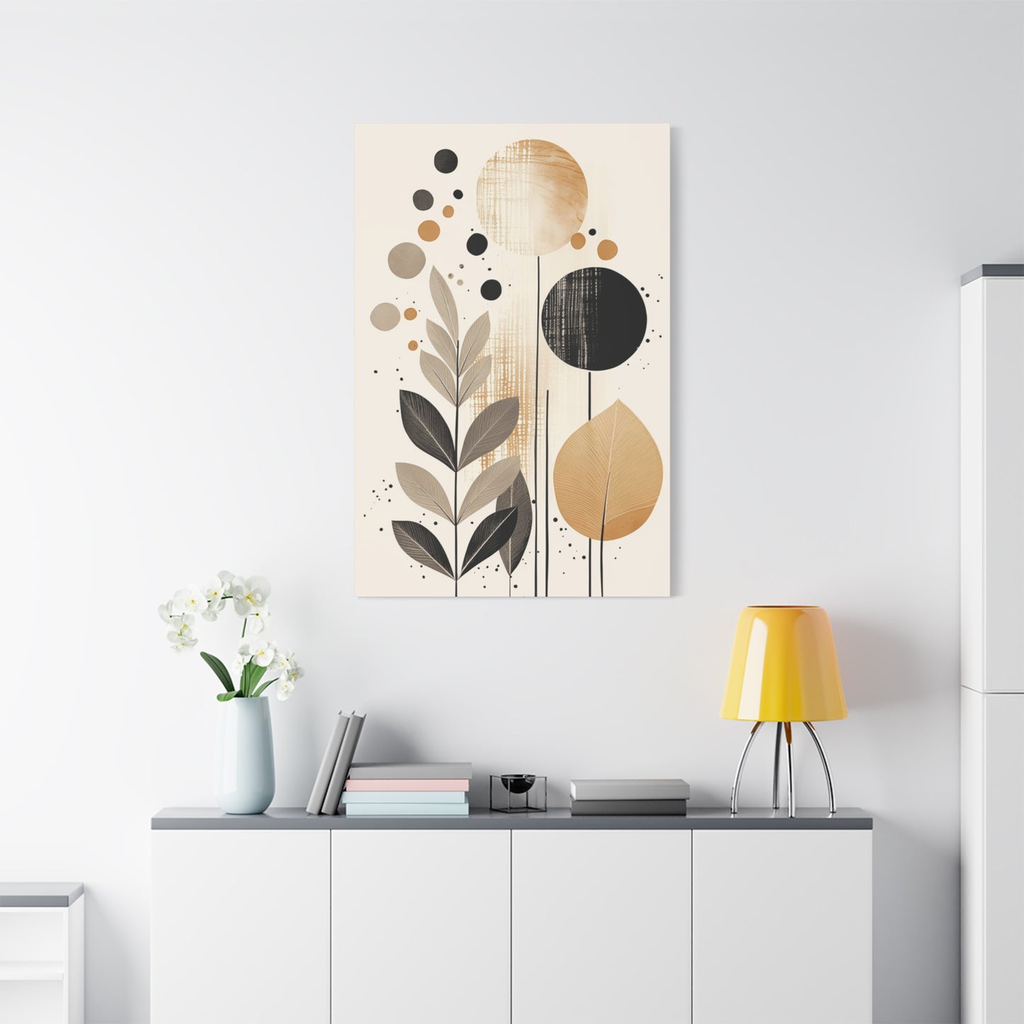 Plant With Black Circles Deco Wall Art & Canvas Prints