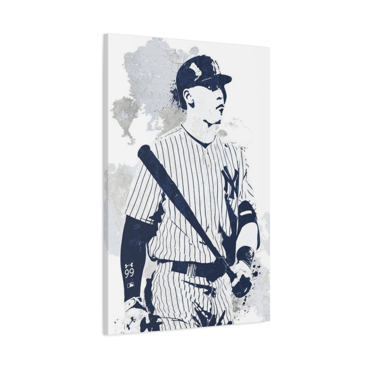 Blue Baseball Drawing Wall Art & Canvas Prints