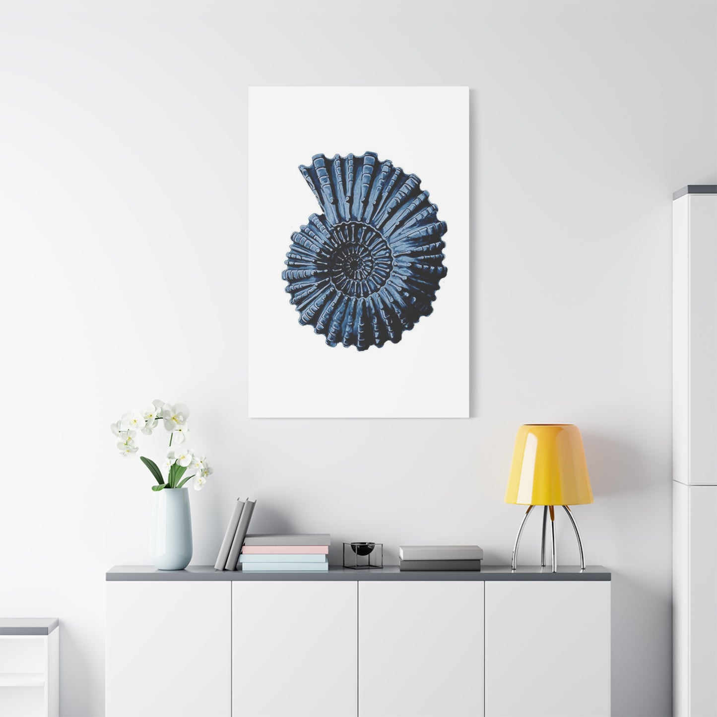 Beautiful Blue Shell Shape Poster Wall Art & Canvas Prints