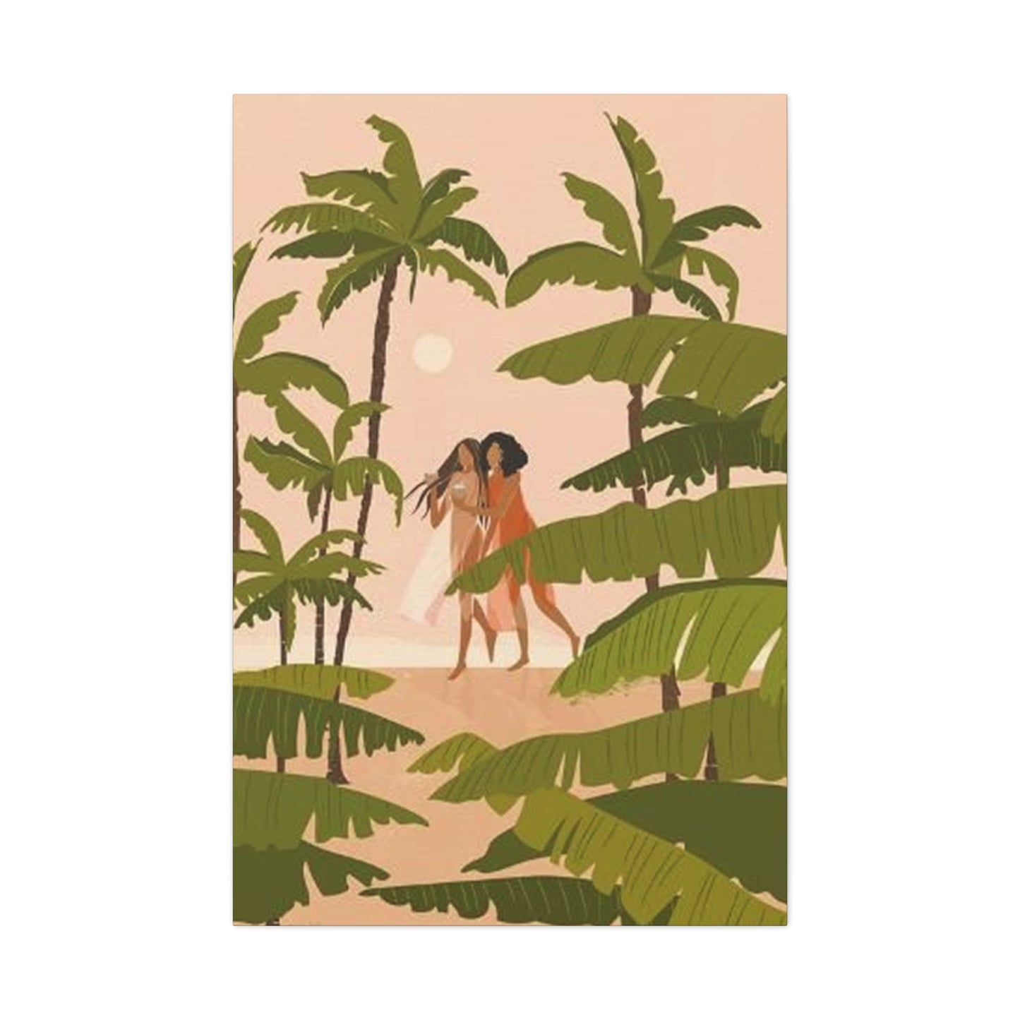 Women Enjoying On Beach Wall Art & Canvas Prints