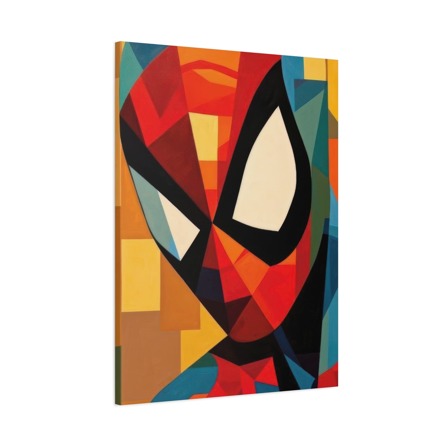 Spiderman Closeup Cubism Wall Art & Canvas Prints
