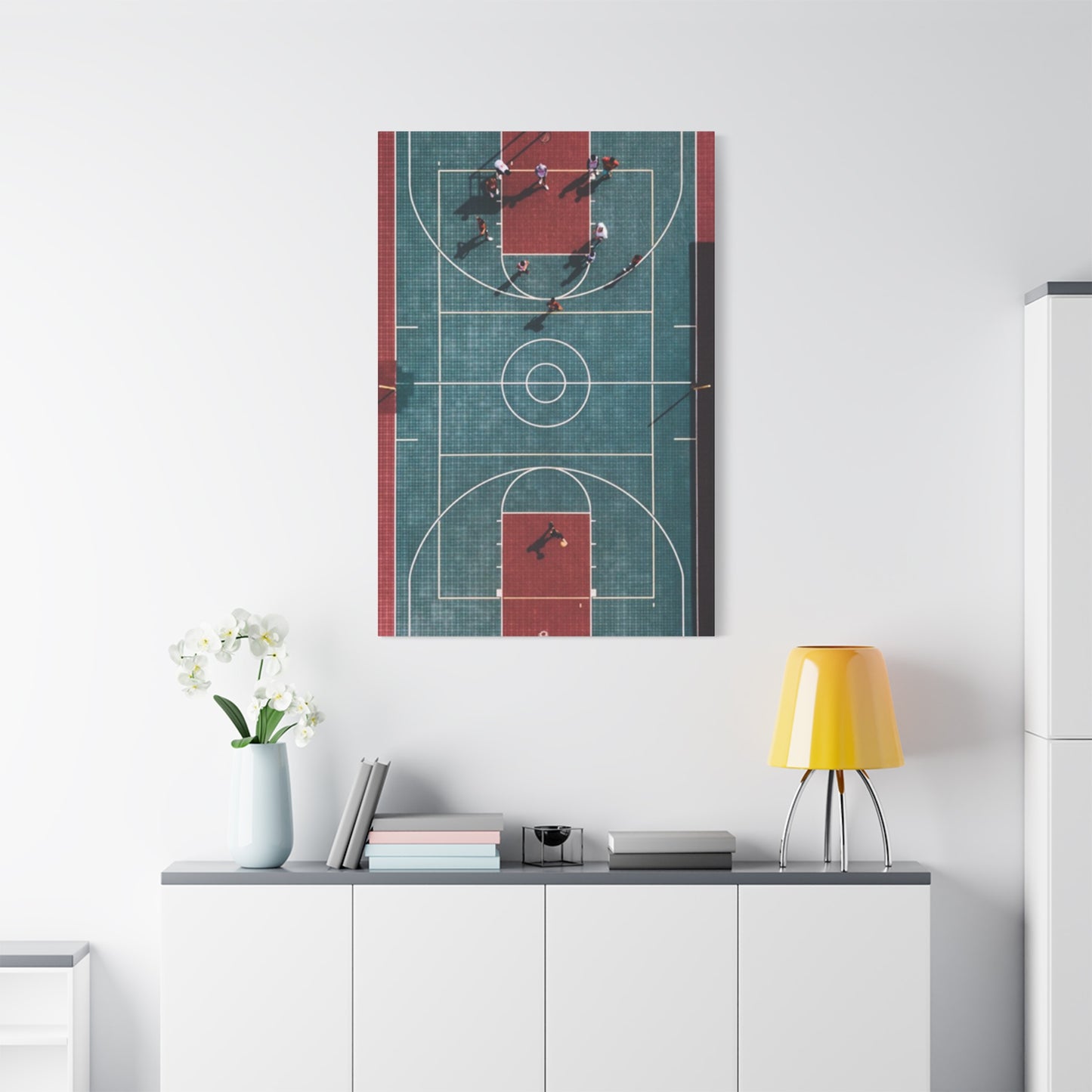 Basketball Court Top View Wall Art & Canvas Prints