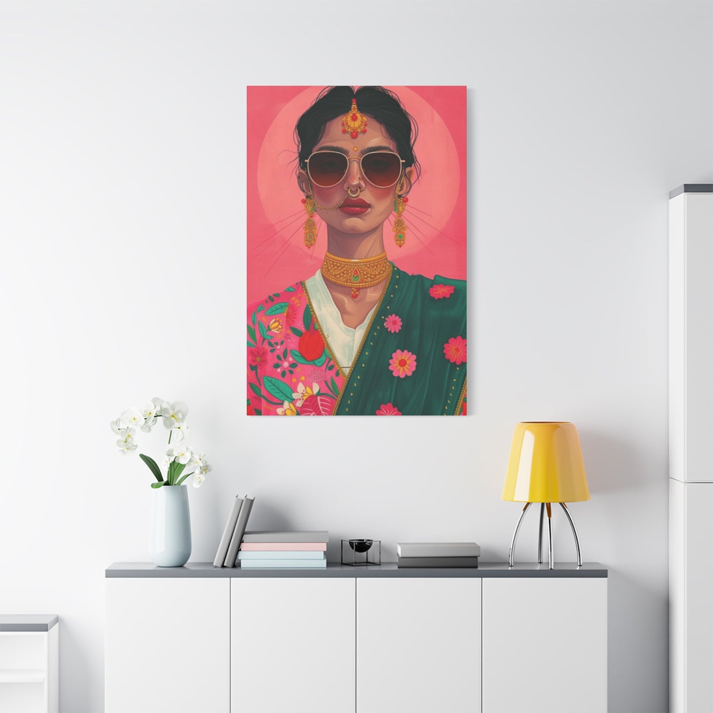 Indian Women In Traditional Dress Wall Art & Canvas Prints