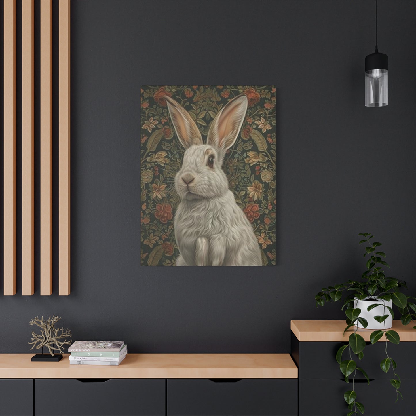 White Bunny Wall Art & Canvas Prints