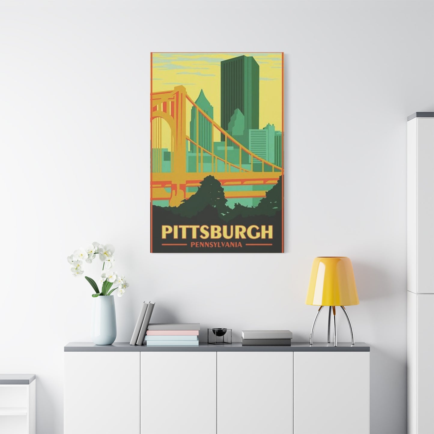 Steel Bridge Pittsburgh Poster Wall Art & Canvas Prints