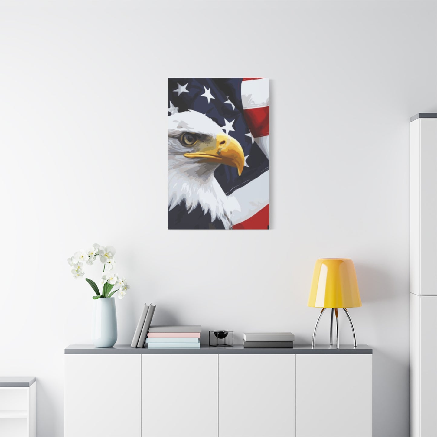 Eagle and American Flag Wall Art & Canvas Prints