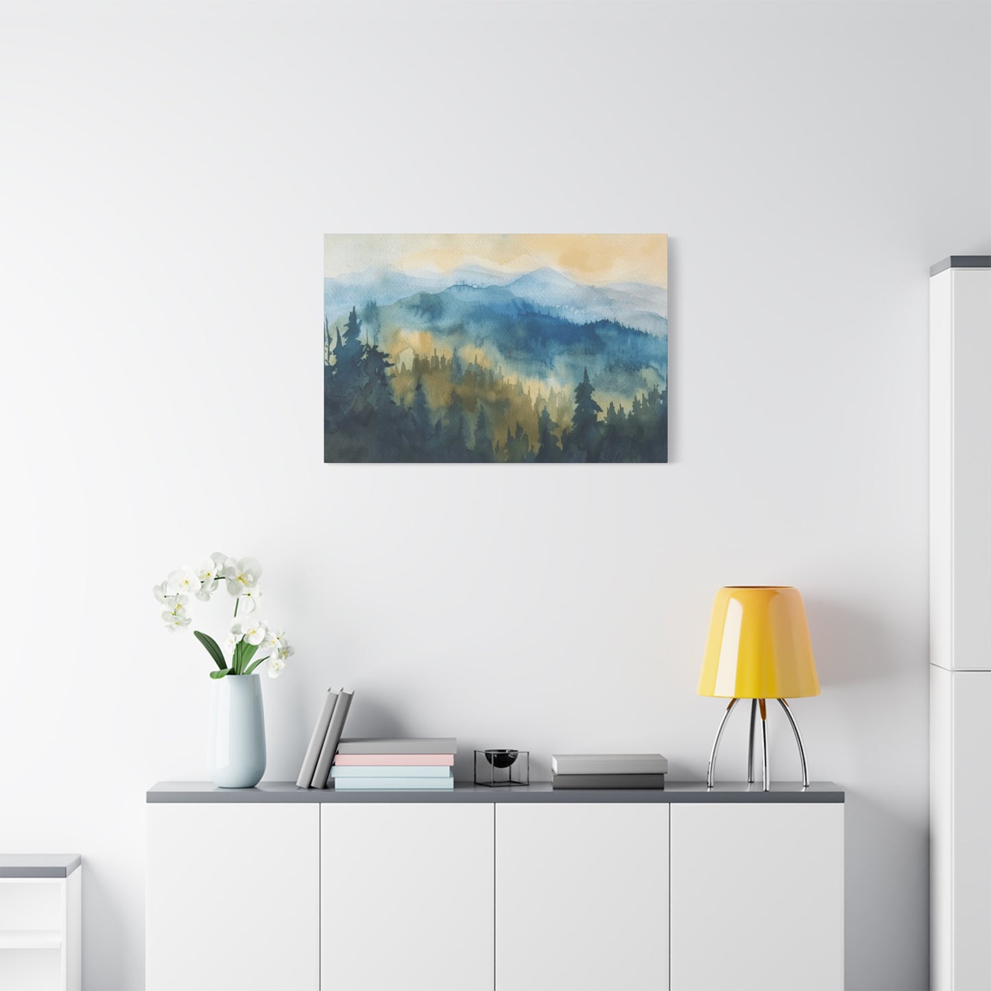 Blue Ridge Forest Water Painting Wall Art & Canvas Prints