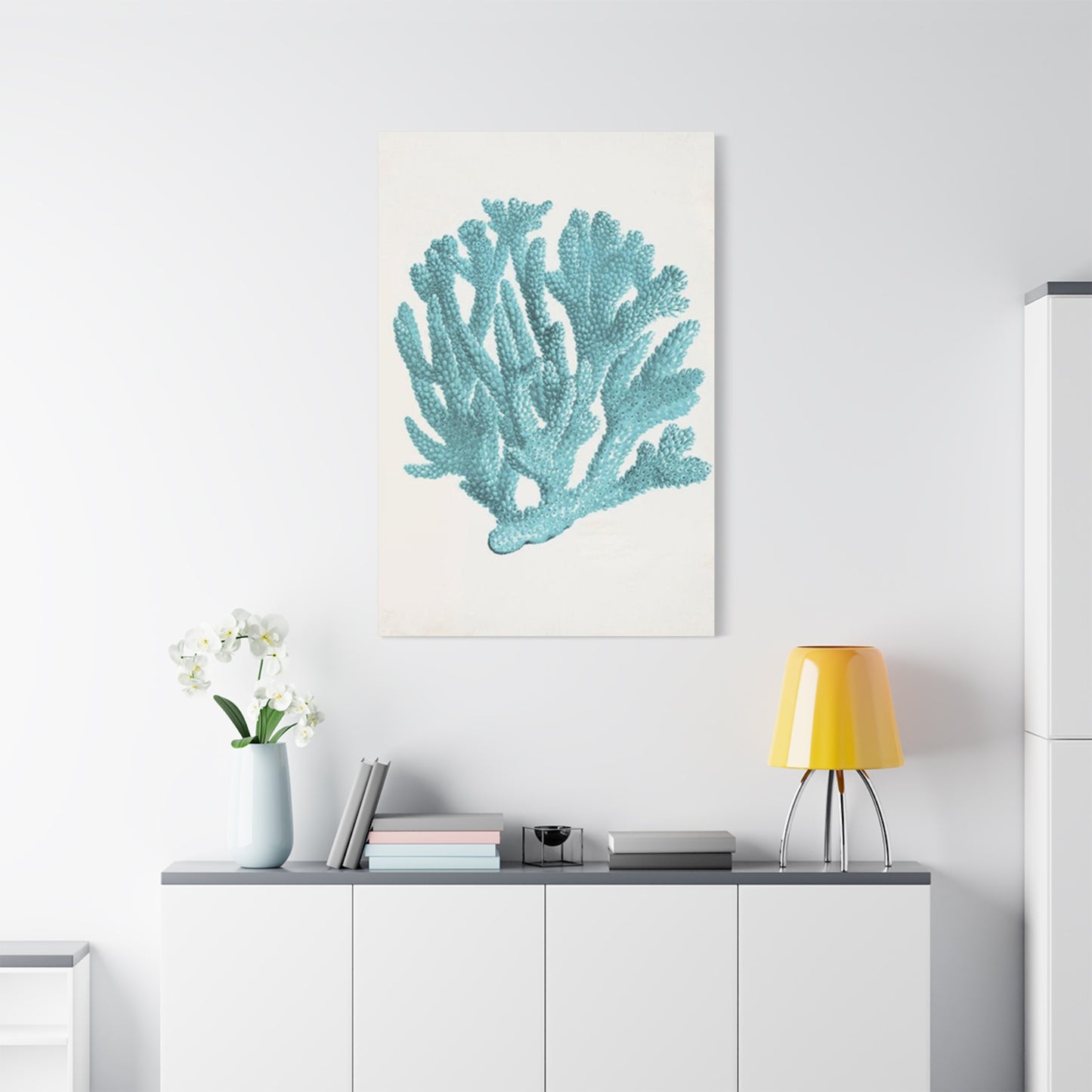 Blue Sea Herb Drawing Wall Art & Canvas Prints