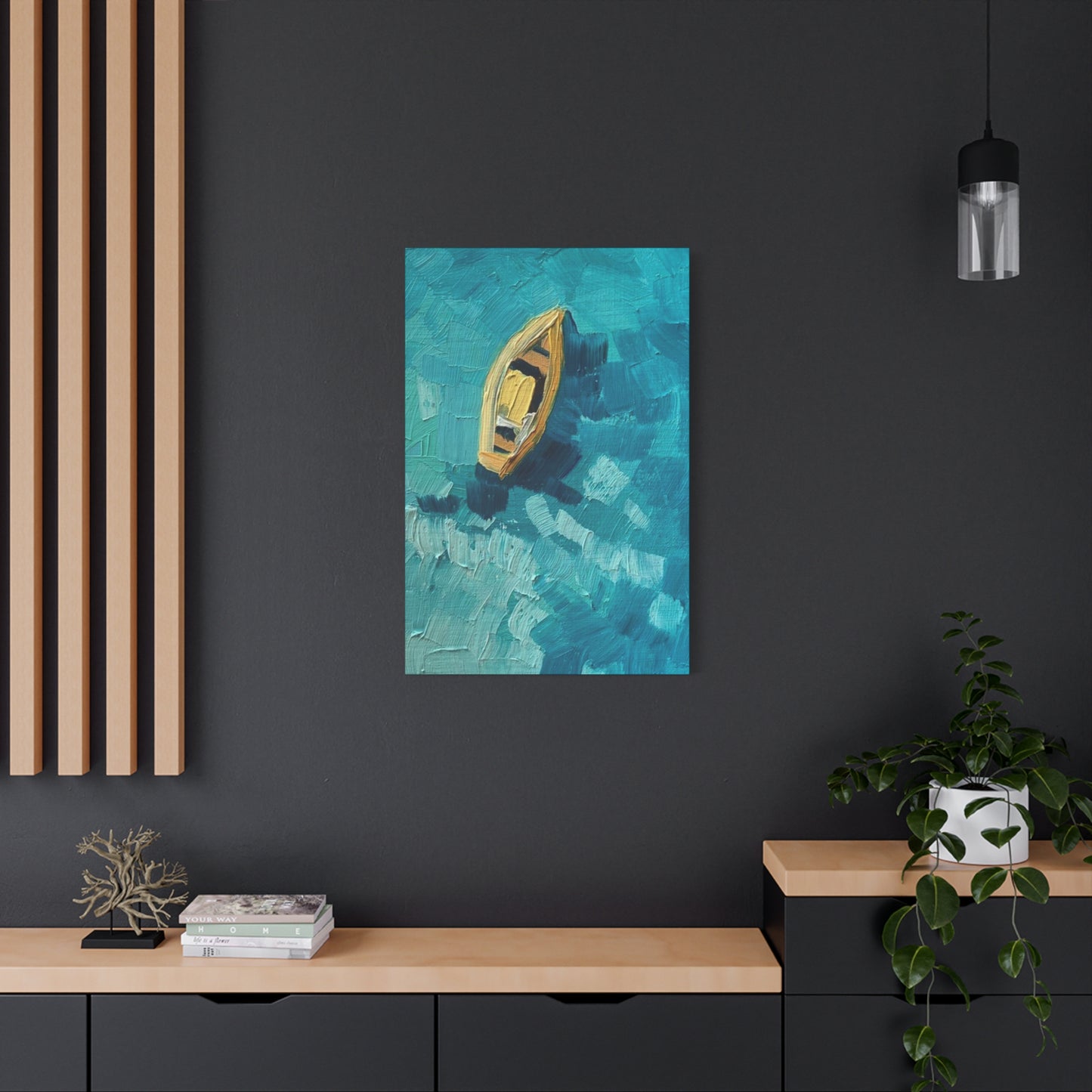 Boat in Sea Wall Art & Canvas Prints