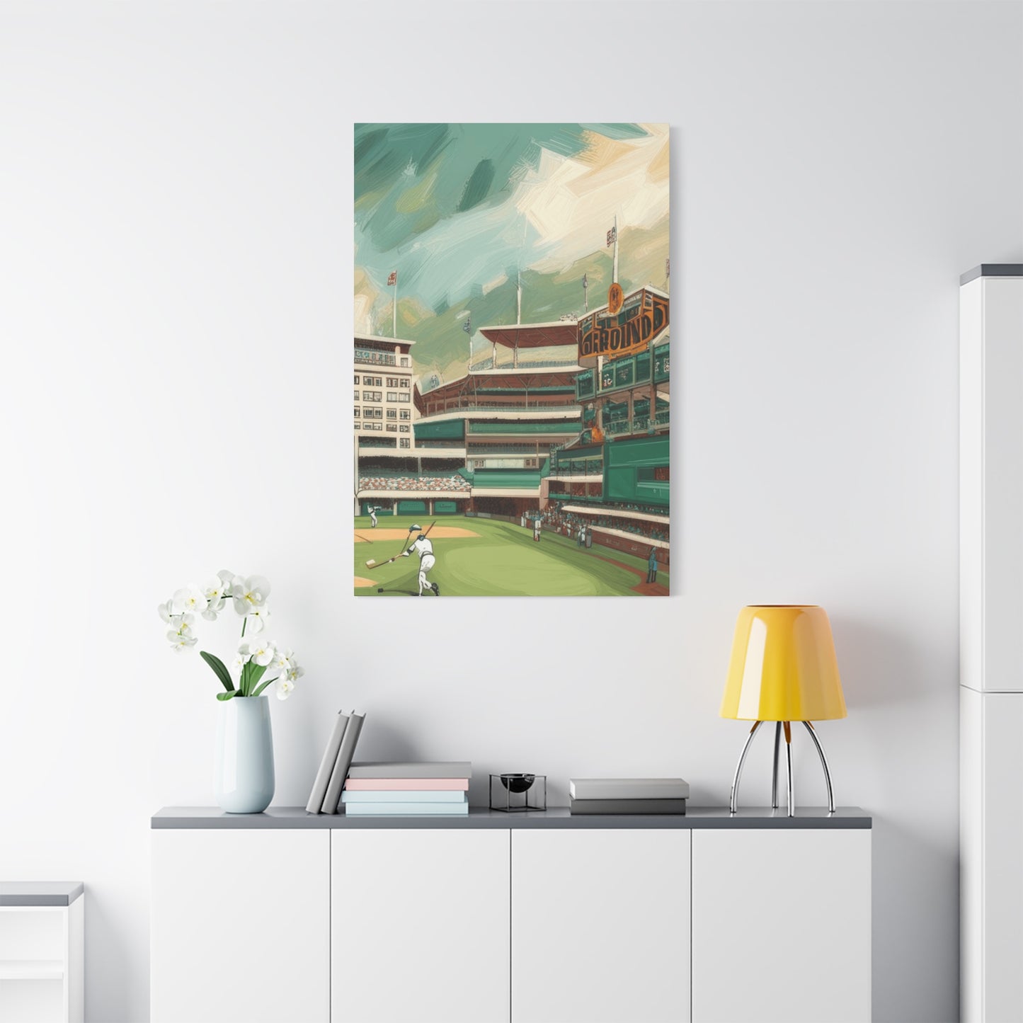 Baseball Game Painting Wall Art & Canvas Prints