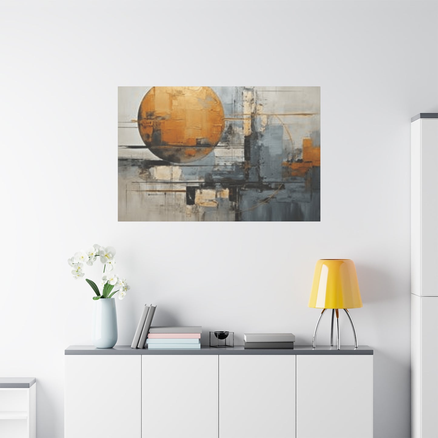 Abstract Moon Painting Wall Art & Canvas Prints